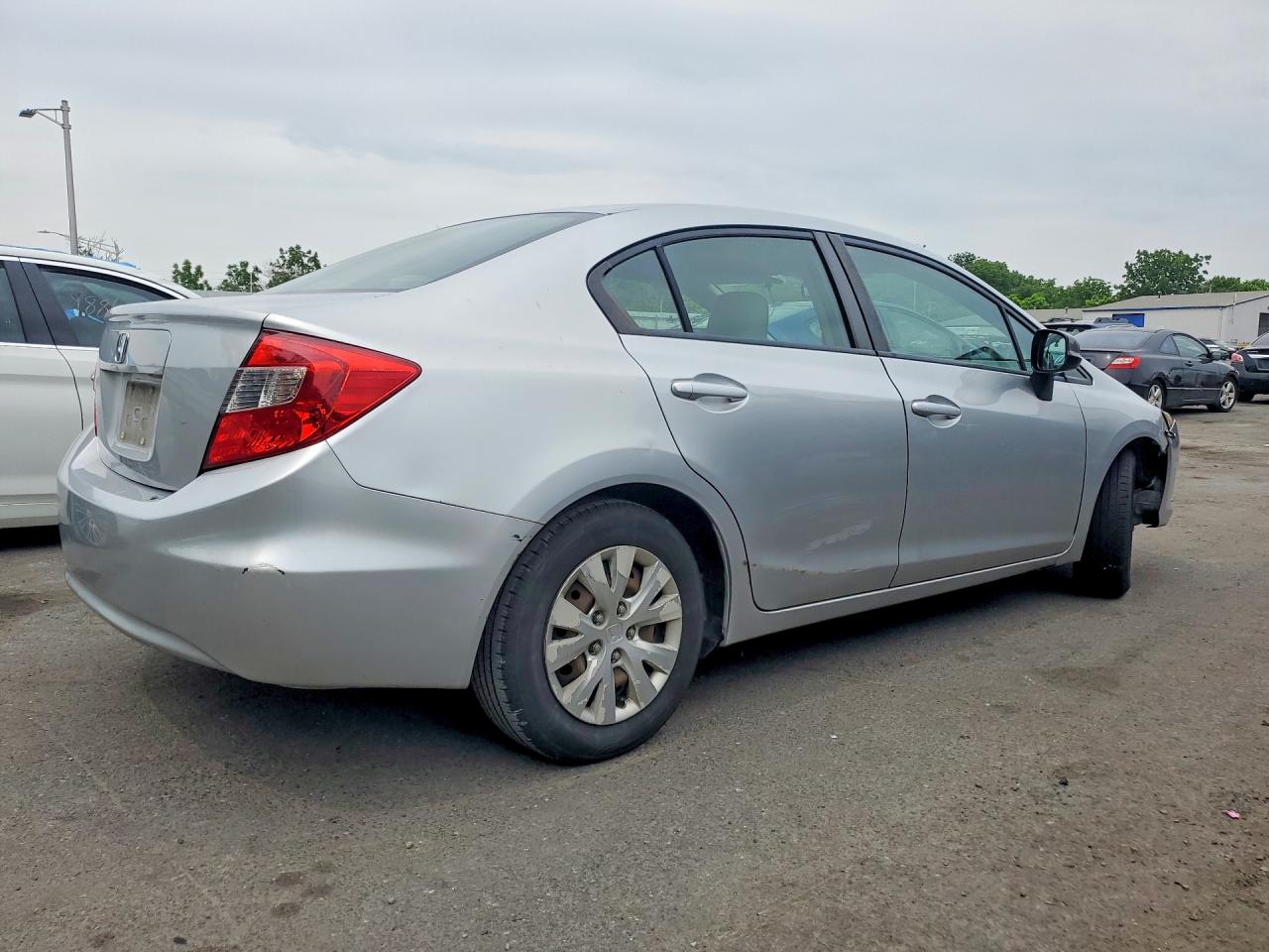 2012 Honda Civic Lx Silver vin: 2HGFB2F50CH524303