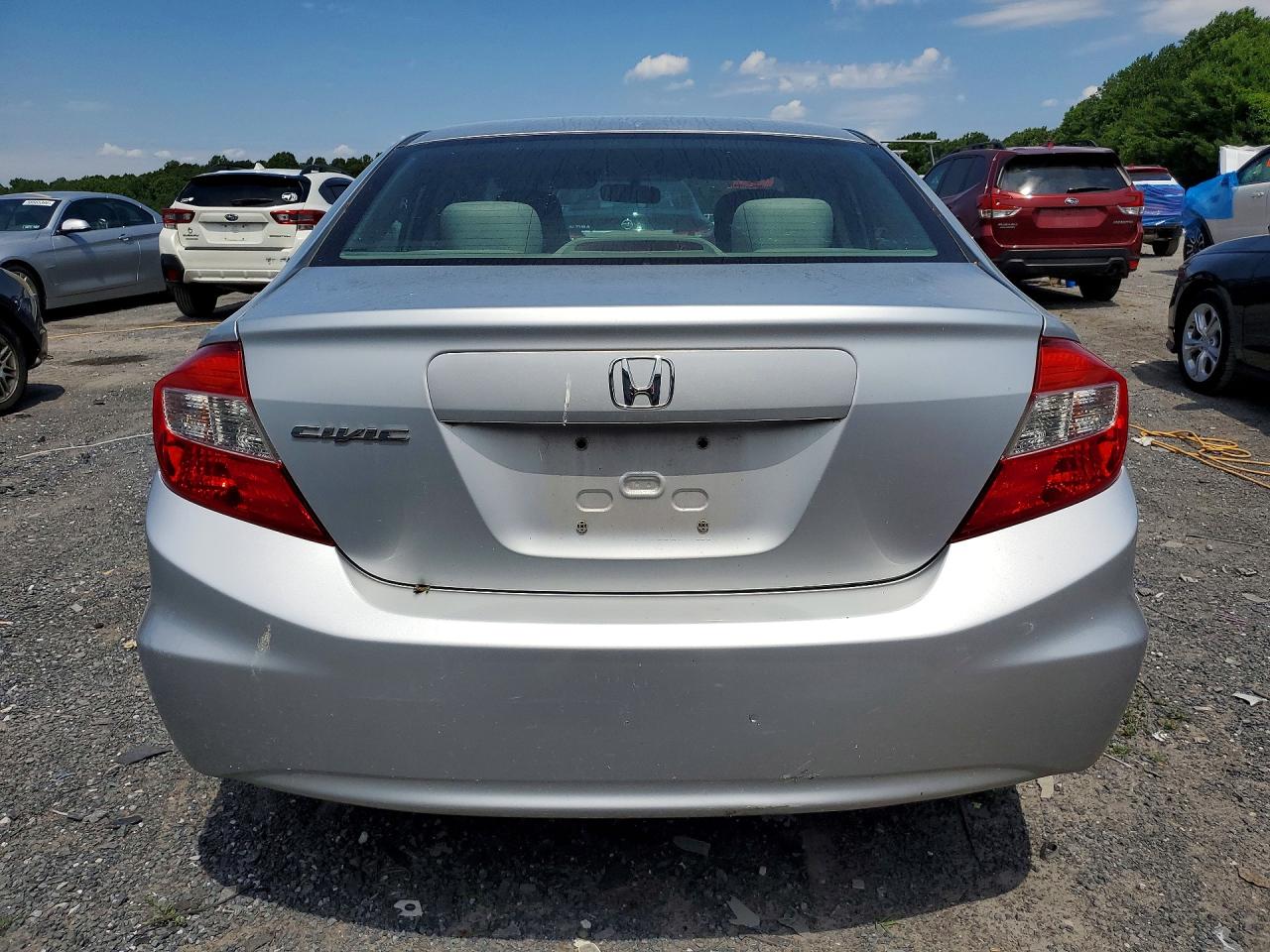 2012 Honda Civic Lx Silver vin: 2HGFB2F50CH525550