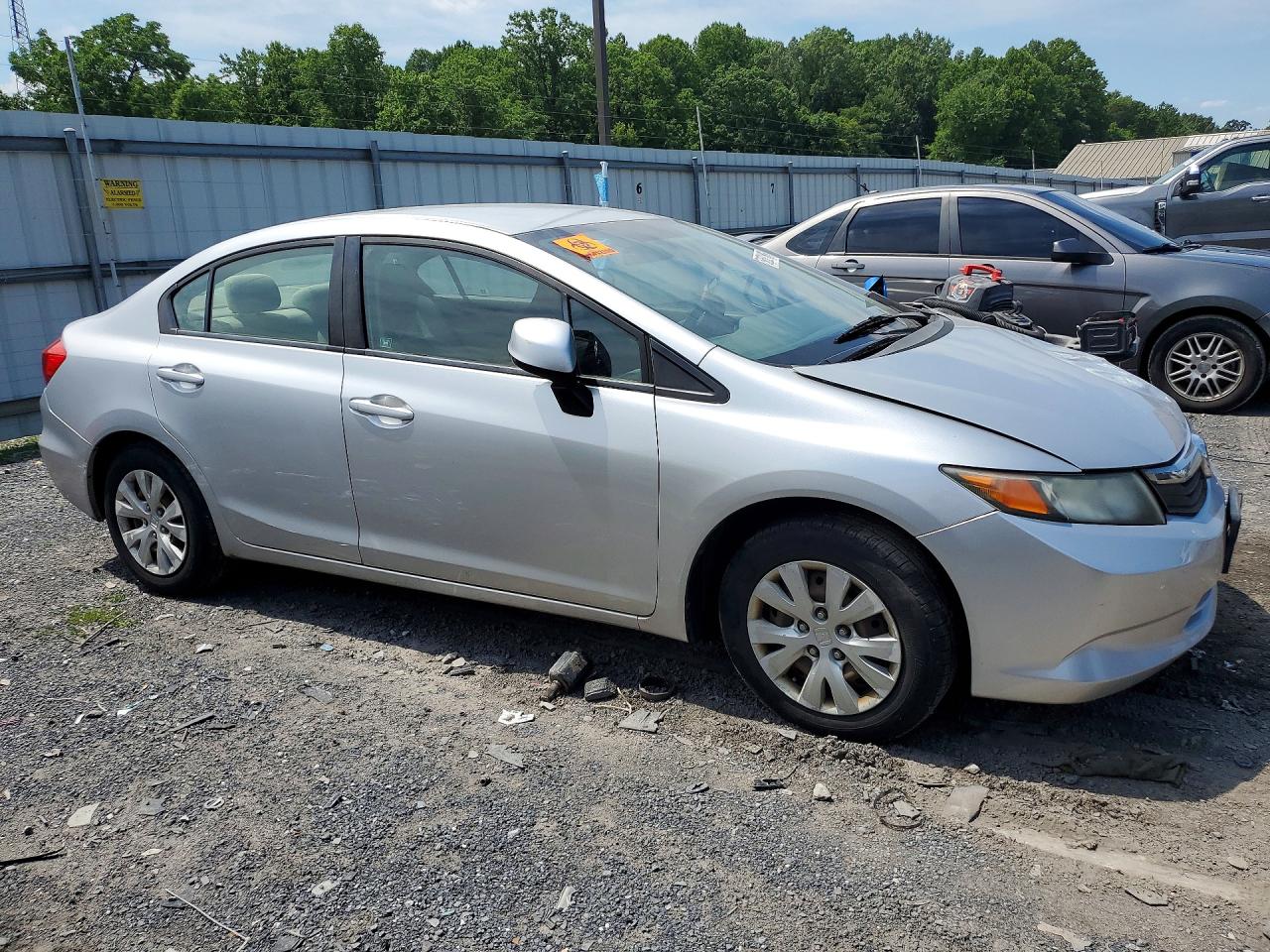 2012 Honda Civic Lx Silver vin: 2HGFB2F50CH525550