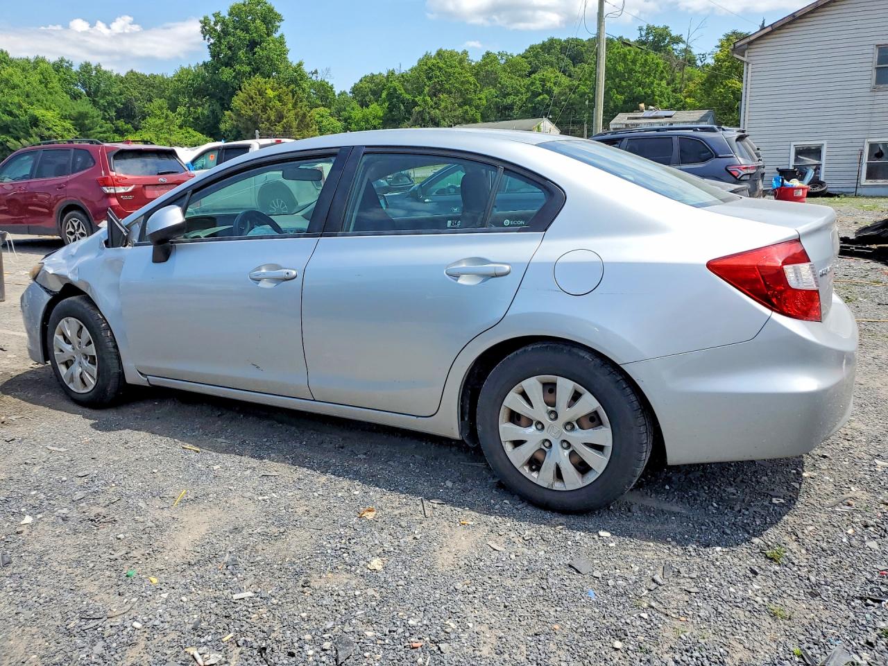2012 Honda Civic Lx Silver vin: 2HGFB2F50CH525550