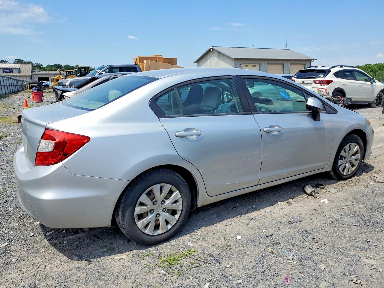 2012 Honda Civic Lx Silver vin: 2HGFB2F50CH525550