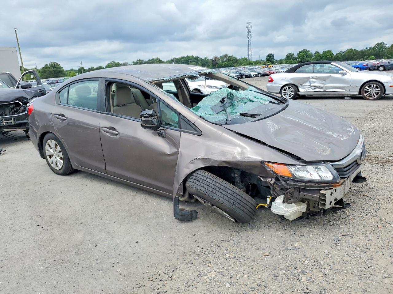 2012 Honda Civic Lx Gray vin: 2HGFB2F50CH526598