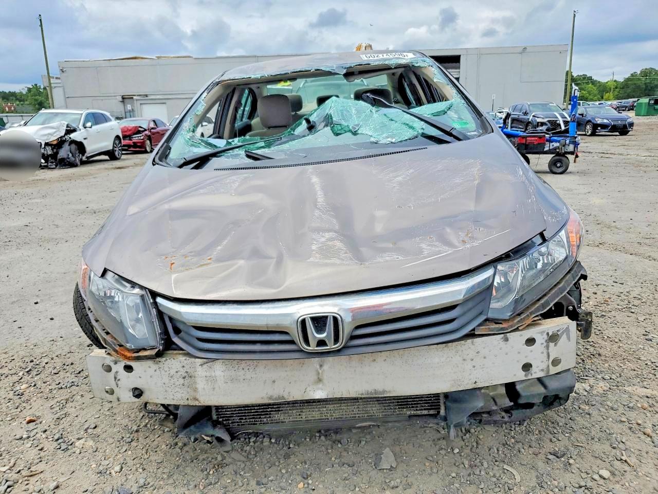 2012 Honda Civic Lx Gray vin: 2HGFB2F50CH526598