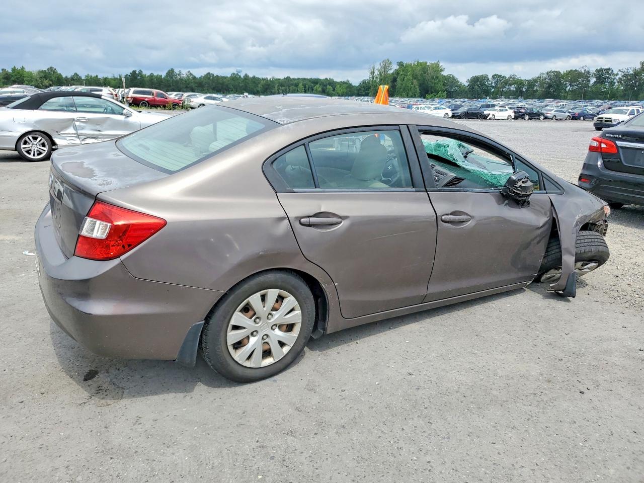 2012 Honda Civic Lx Gray vin: 2HGFB2F50CH526598