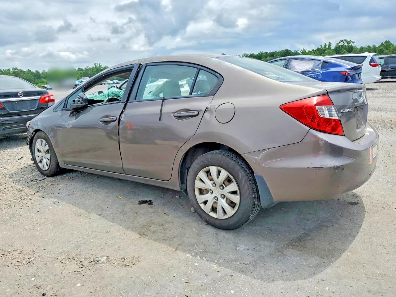 2012 Honda Civic Lx Gray vin: 2HGFB2F50CH526598