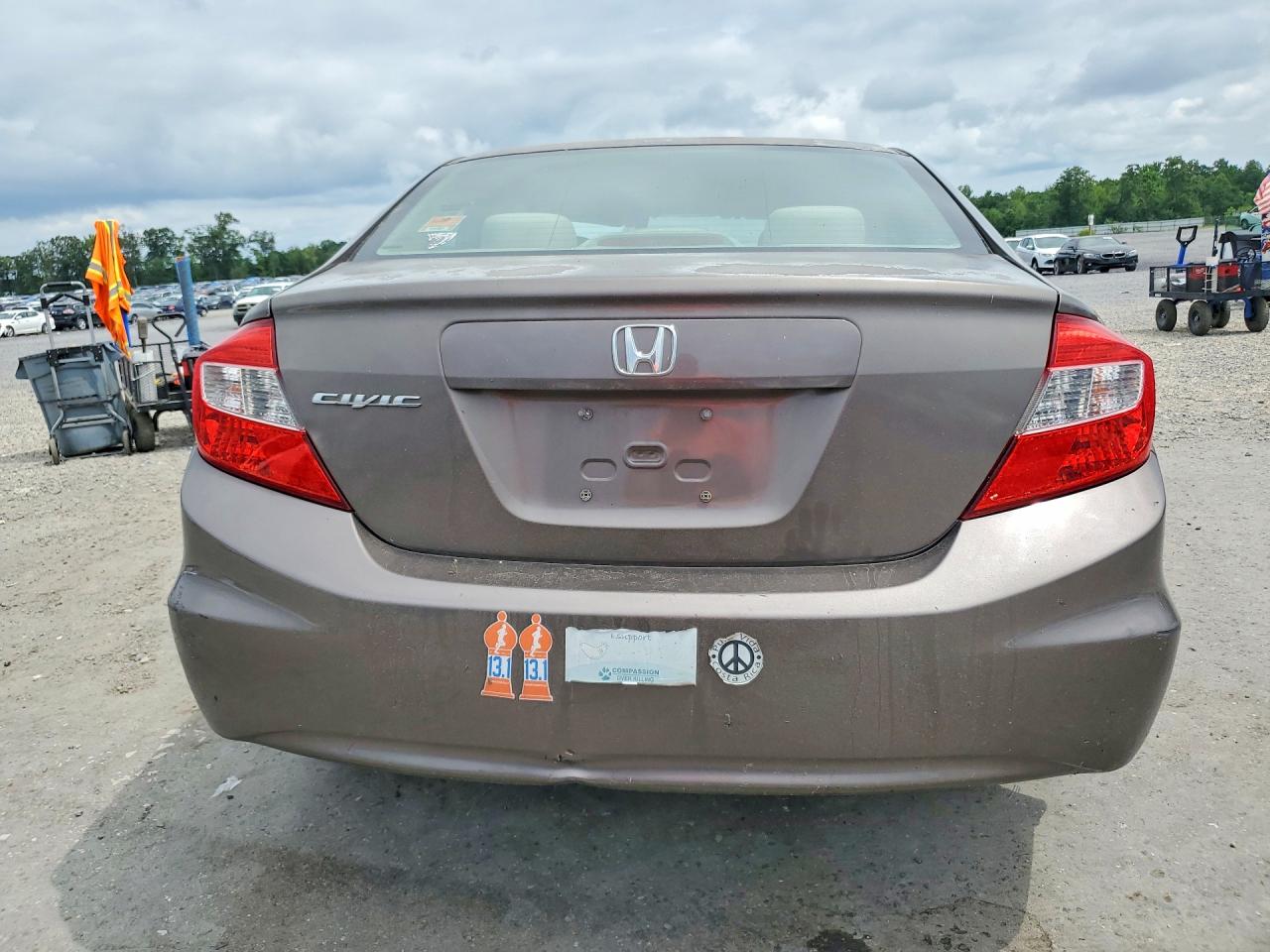 2012 Honda Civic Lx Gray vin: 2HGFB2F50CH526598
