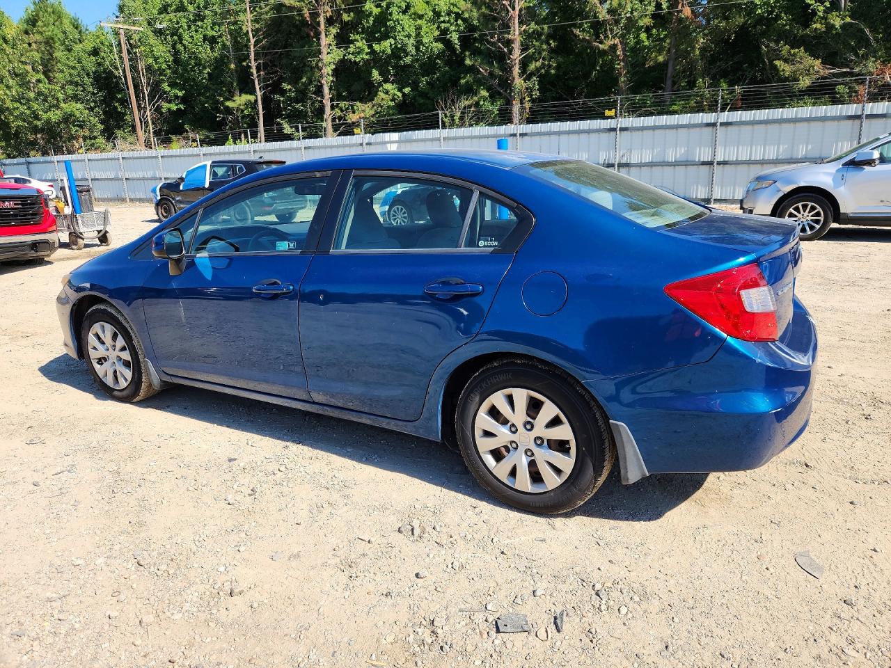 2012 Honda Civic Lx Blue vin: 2HGFB2F50CH537116