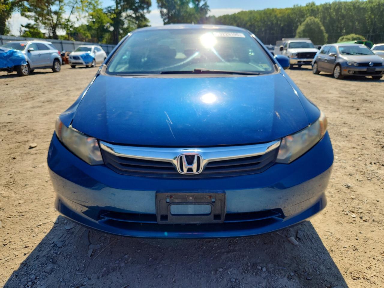 2012 Honda Civic Lx Blue vin: 2HGFB2F50CH537116
