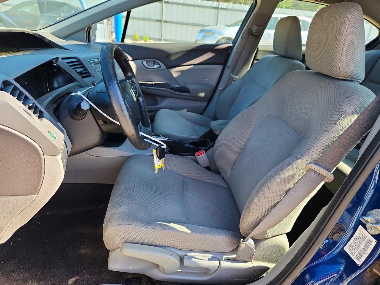 2012 Honda Civic Lx Blue vin: 2HGFB2F50CH537116