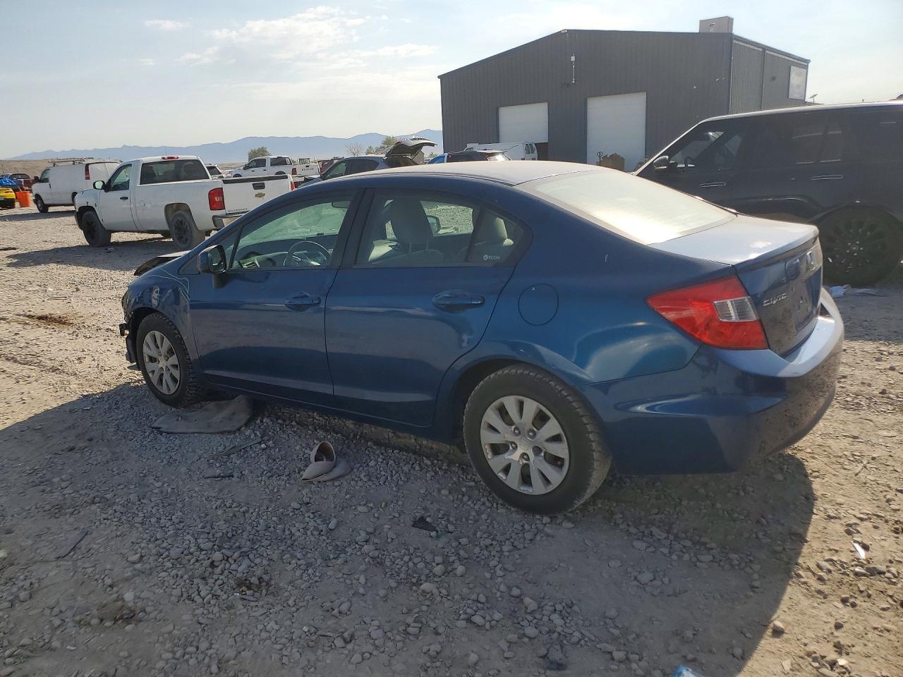 2012 Honda Civic Lx Blue vin: 2HGFB2F50CH539593