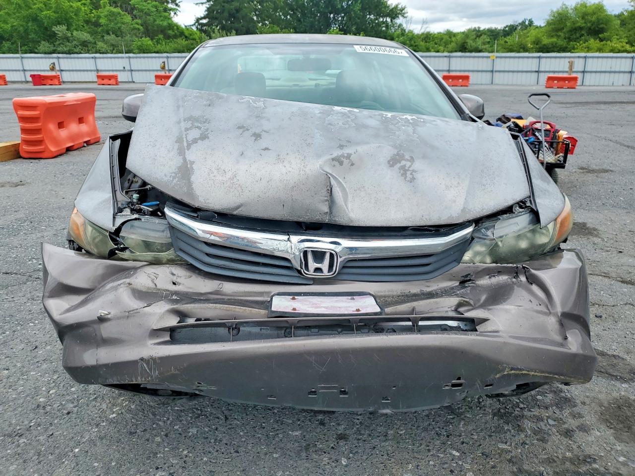 2012 Honda Civic Lx Gray vin: 2HGFB2F50CH560251