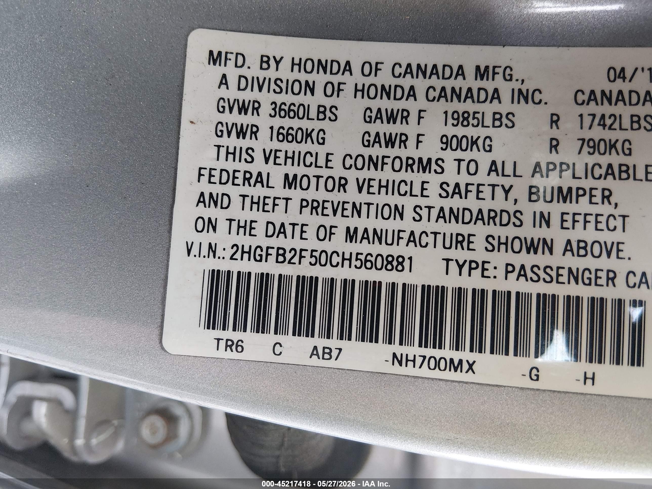 2012 Honda Civic Lx Silver vin: 2HGFB2F50CH560881