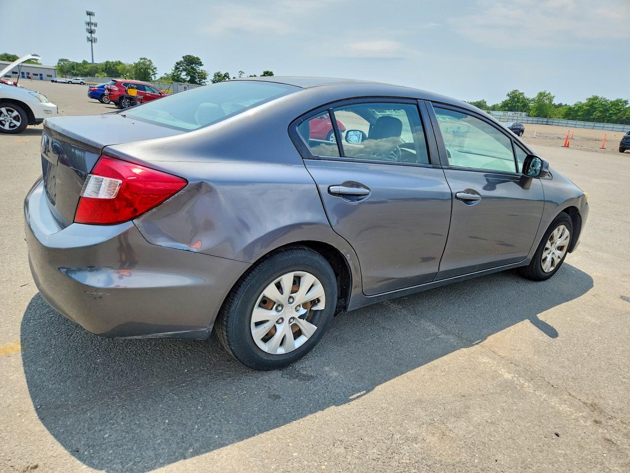 2012 Honda Civic Lx Gray vin: 2HGFB2F50CH563554
