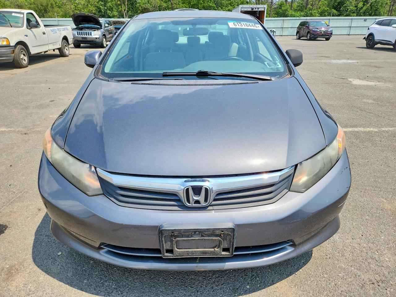 2012 Honda Civic Lx Gray vin: 2HGFB2F50CH563554