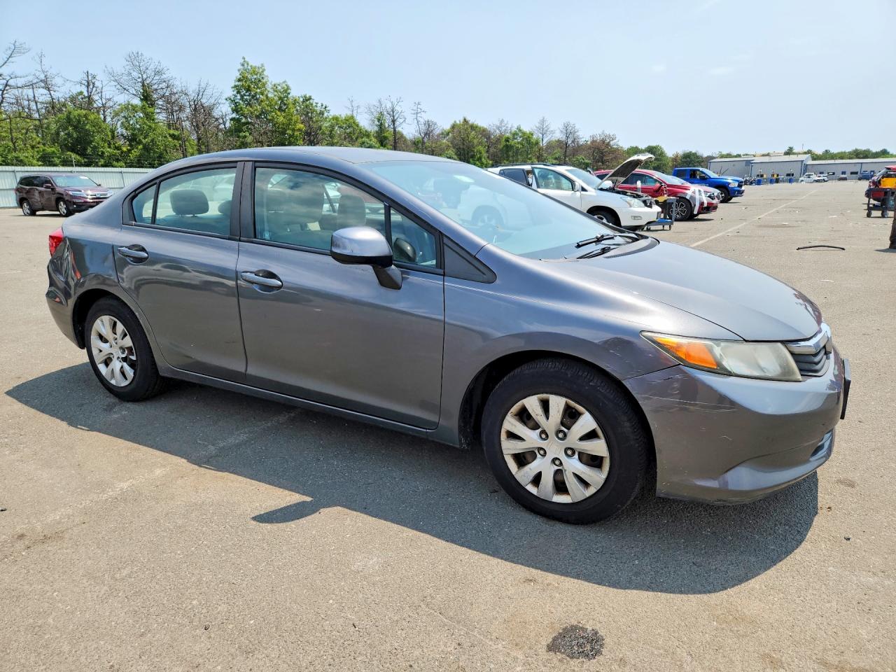 2012 Honda Civic Lx Gray vin: 2HGFB2F50CH563554
