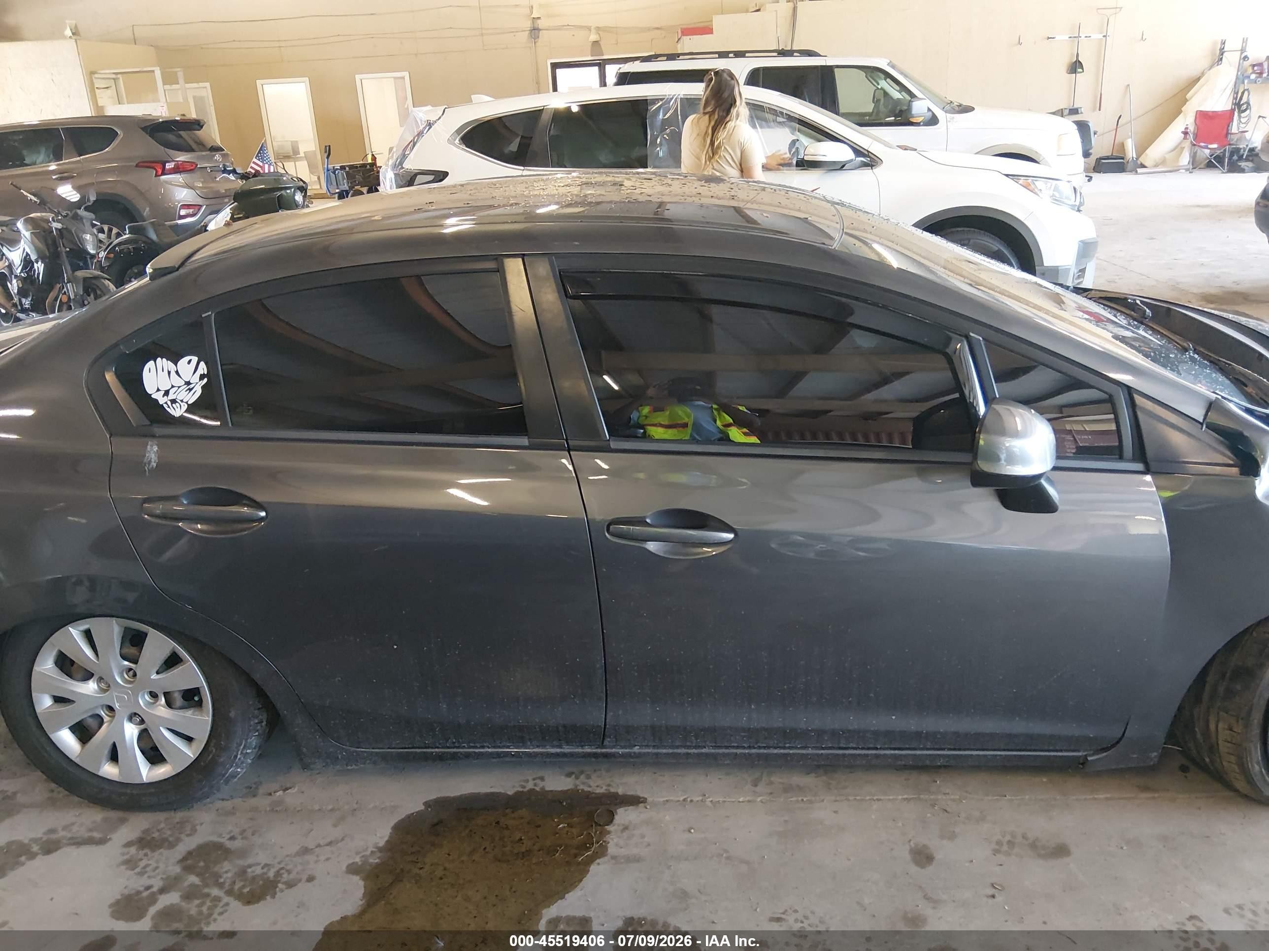 2012 Honda Civic Lx Gray vin: 2HGFB2F50CH569371
