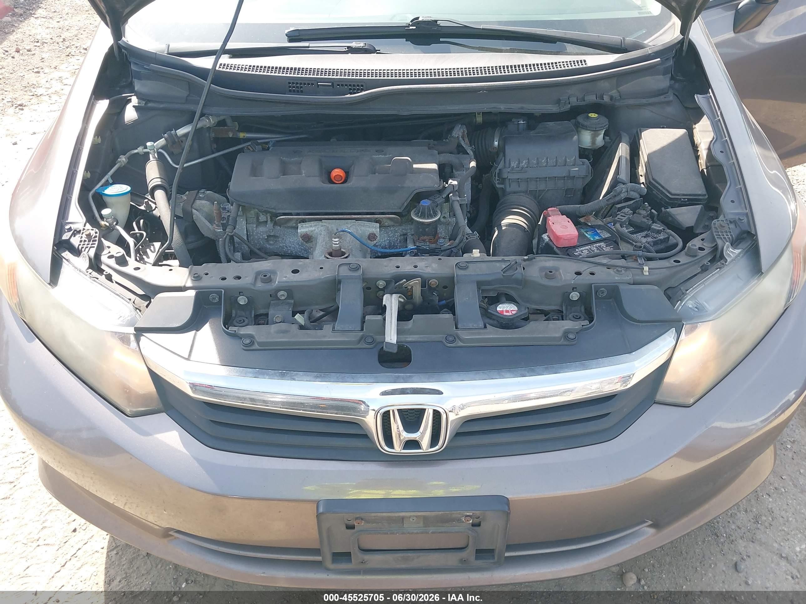 2012 Honda Civic Lx Gray vin: 2HGFB2F50CH597087