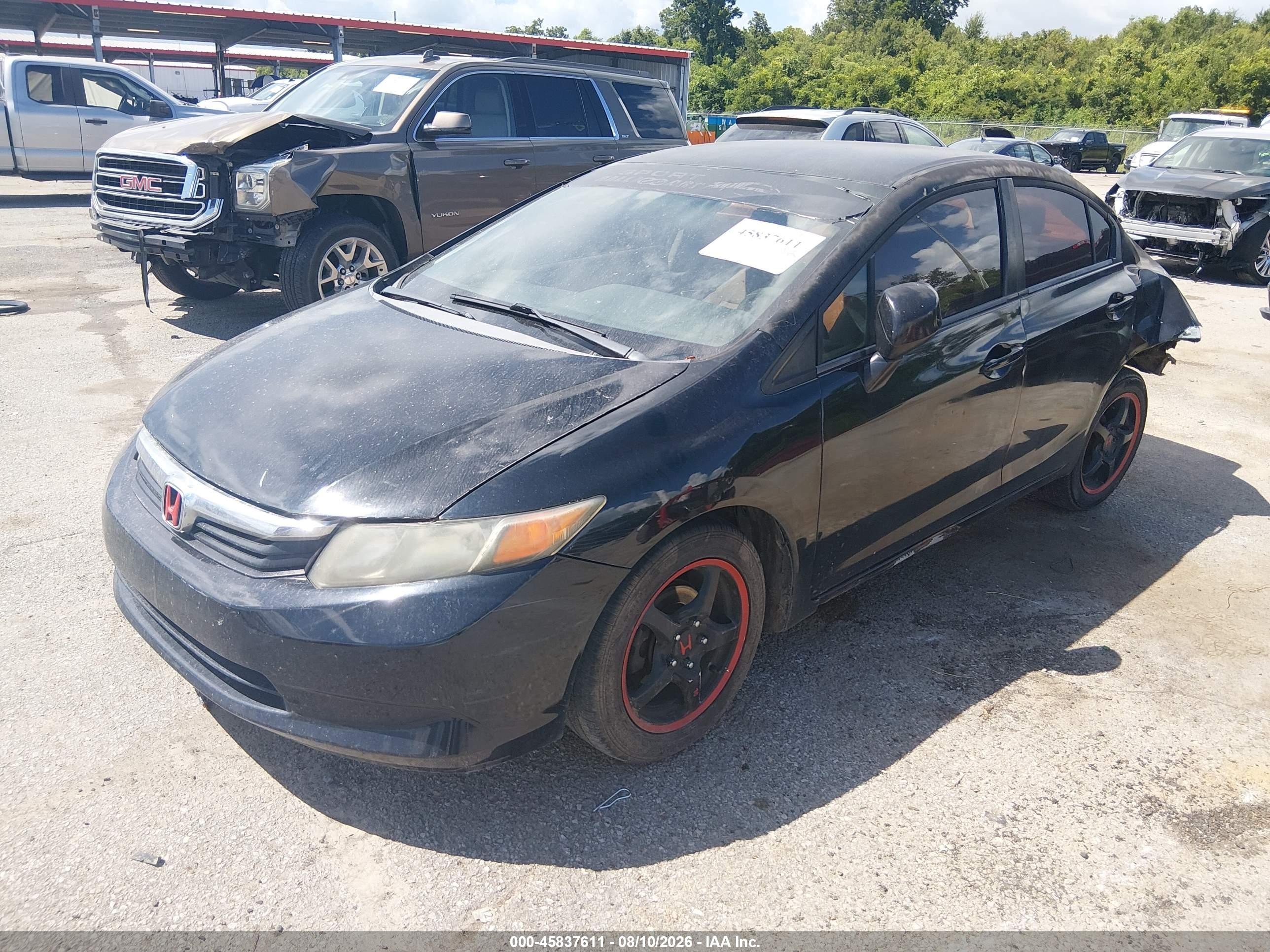 2012 Honda Civic Lx Black vin: 2HGFB2F50CH604183