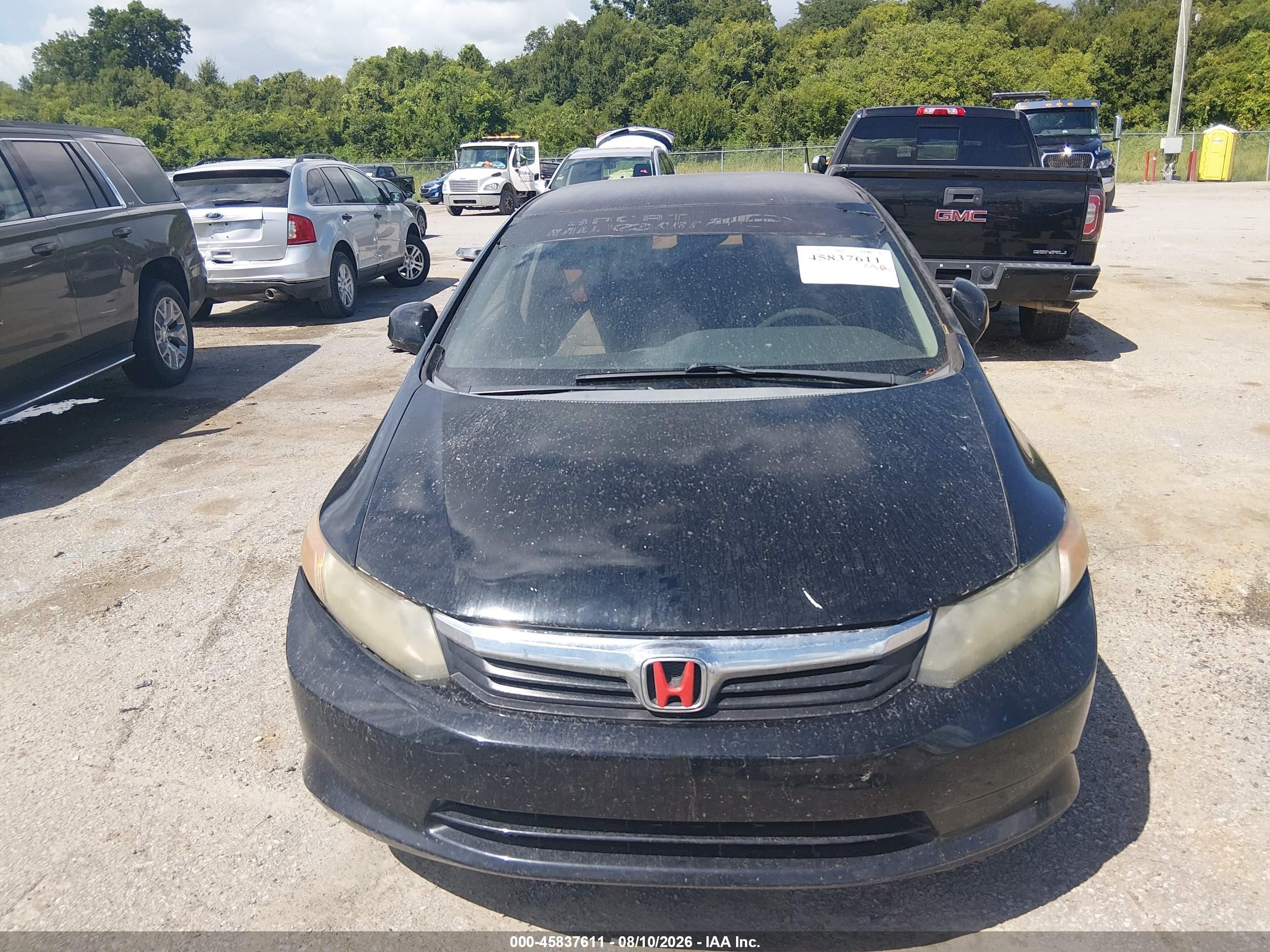 2012 Honda Civic Lx Black vin: 2HGFB2F50CH604183