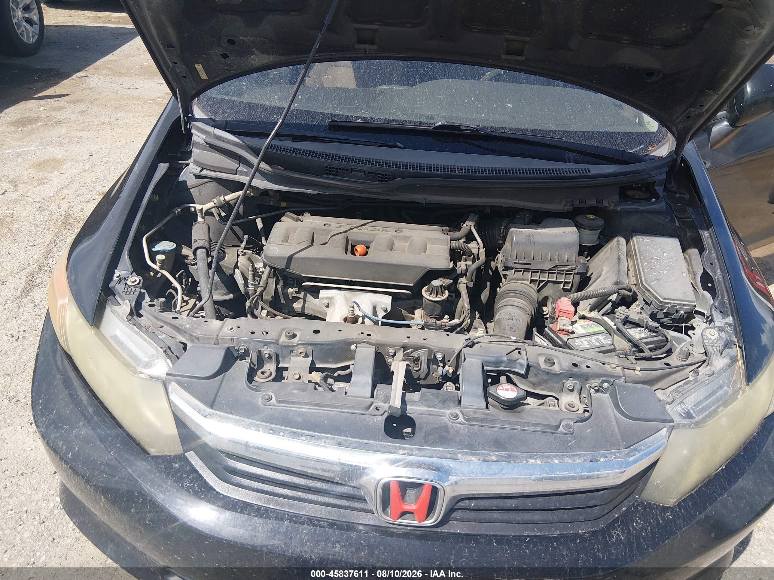 2012 Honda Civic Lx Black vin: 2HGFB2F50CH604183