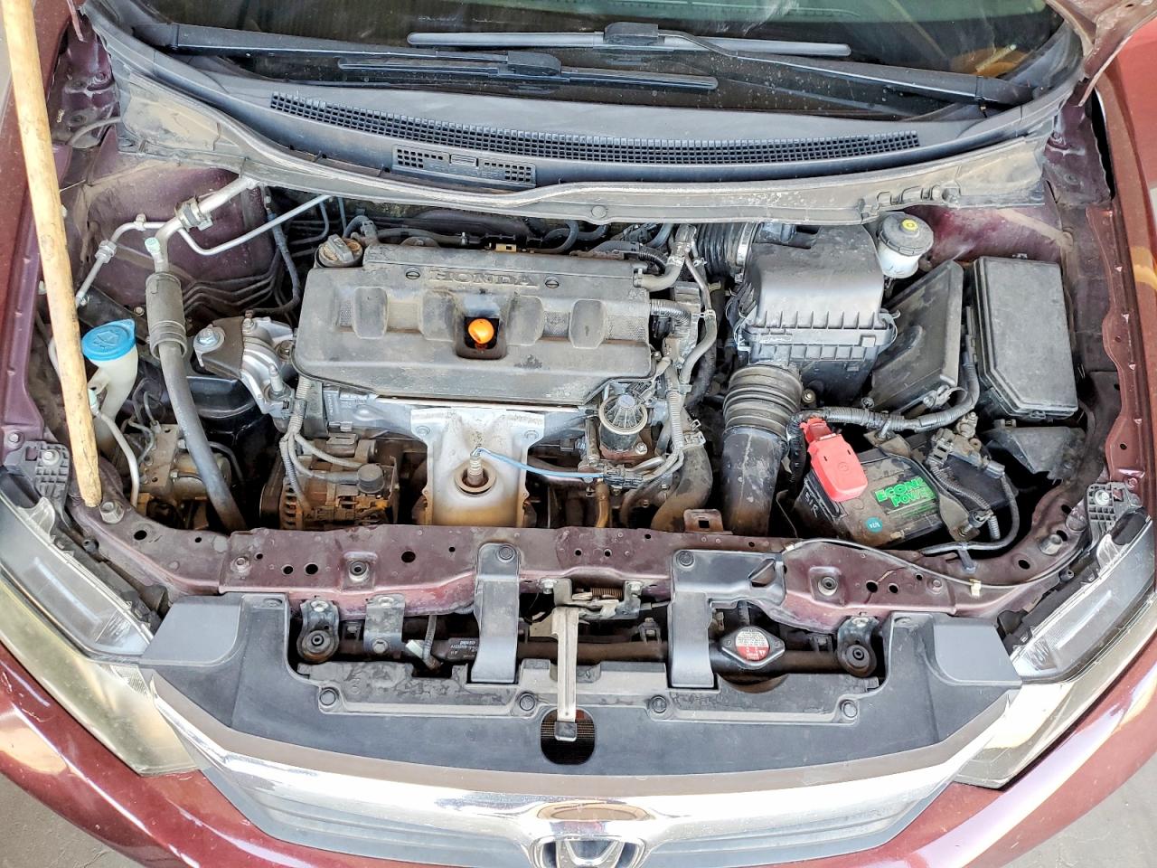 2012 Honda Civic Lx Maroon vin: 2HGFB2F50CH612591