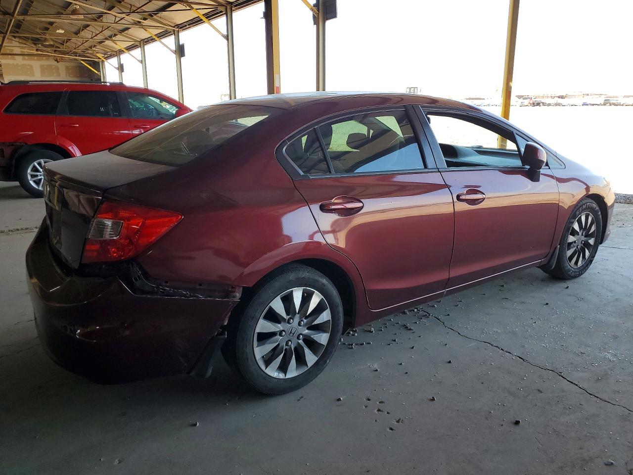 2012 Honda Civic Lx Maroon vin: 2HGFB2F50CH612591