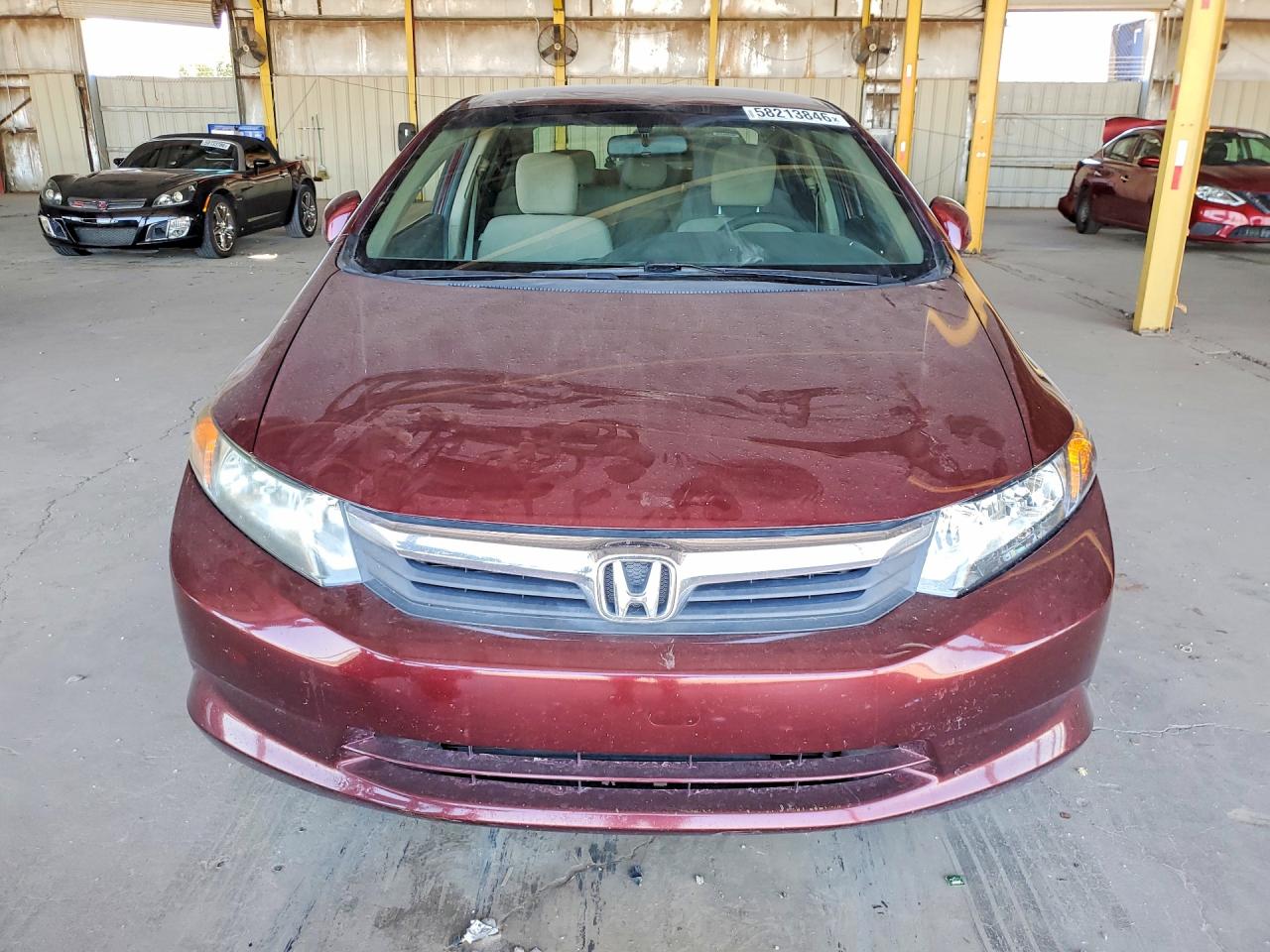 2012 Honda Civic Lx Maroon vin: 2HGFB2F50CH612591