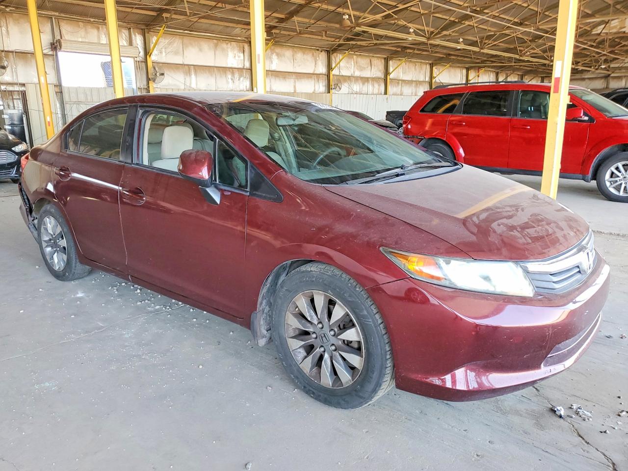 2012 Honda Civic Lx Maroon vin: 2HGFB2F50CH612591