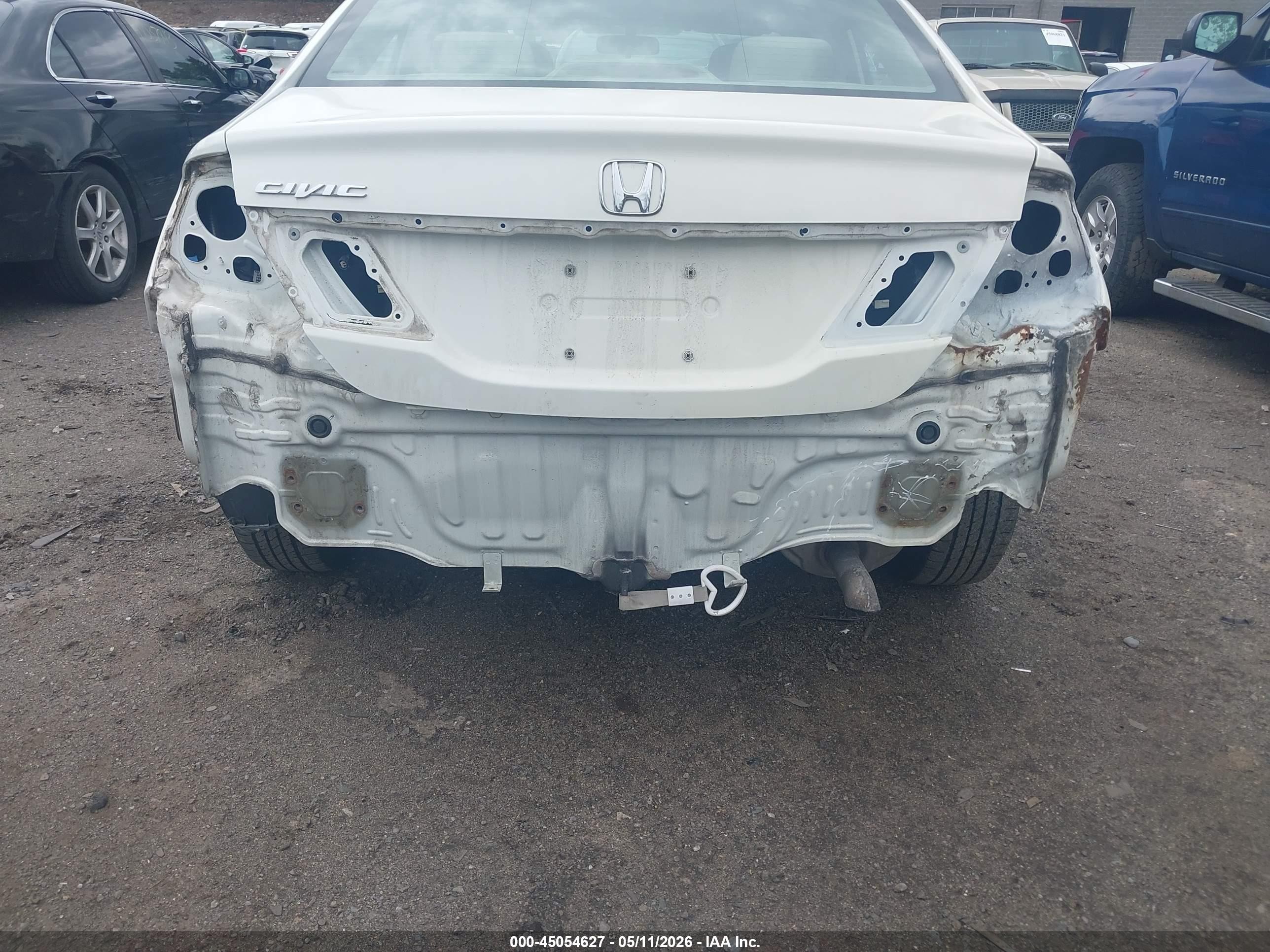 2013 Honda Civic Lx White vin: 2HGFB2F50DH501069