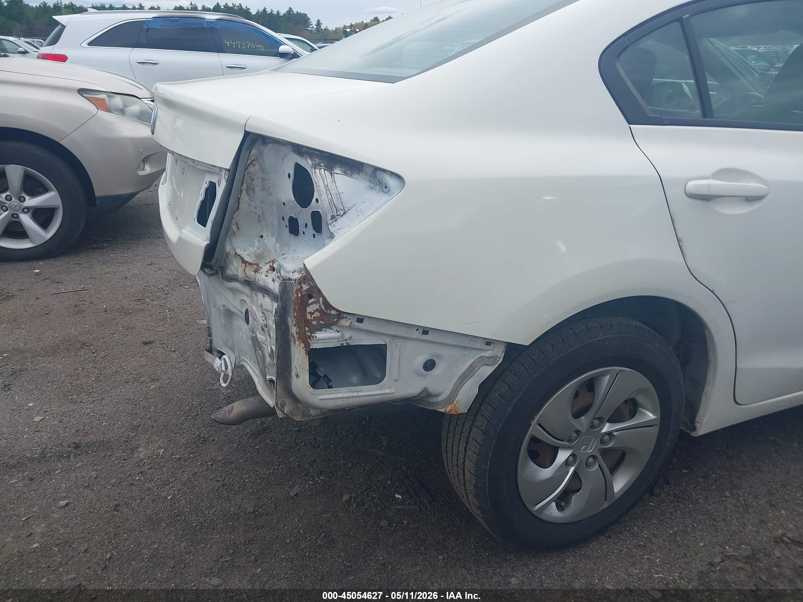 2013 Honda Civic Lx White vin: 2HGFB2F50DH501069