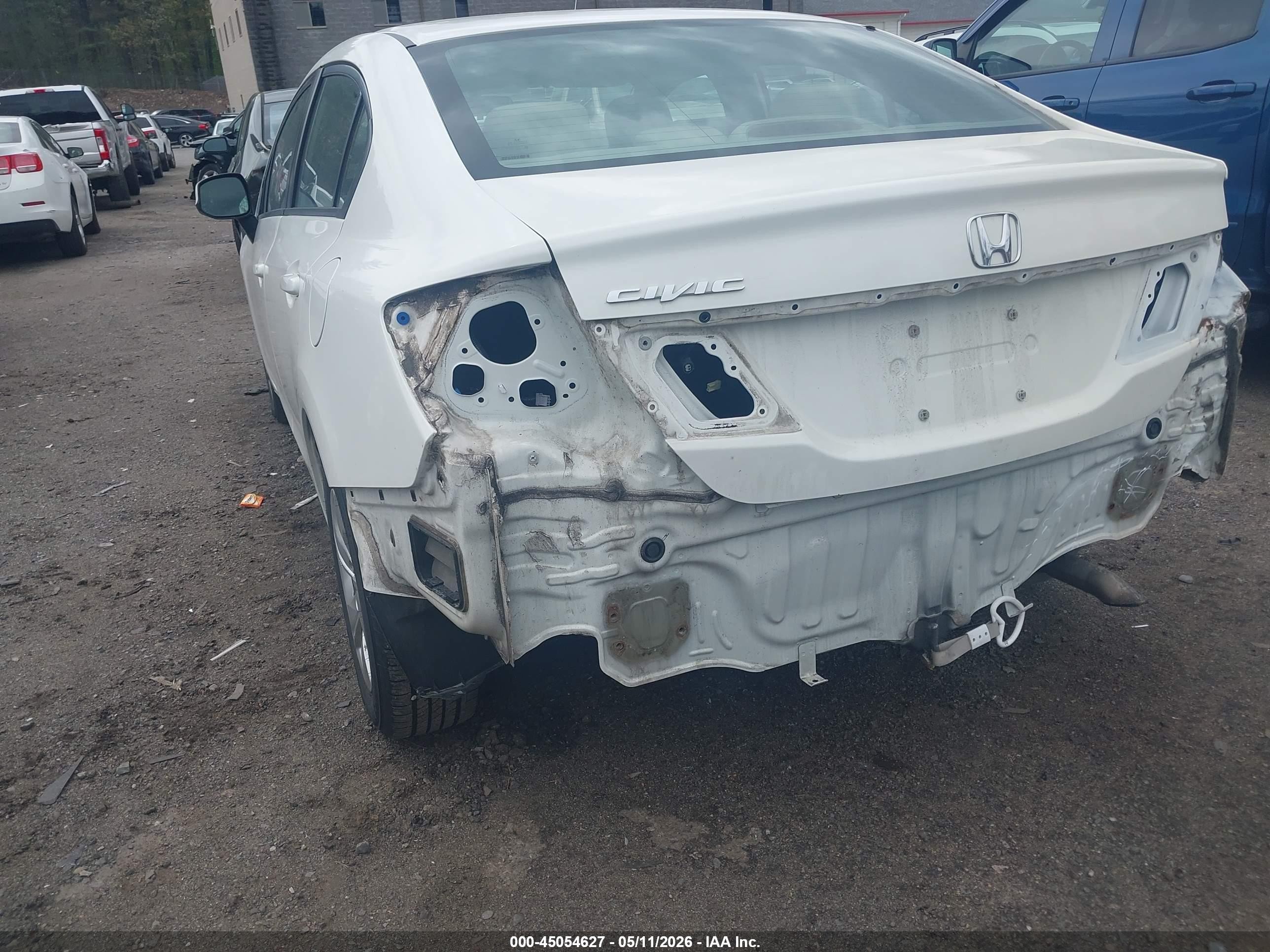 2013 Honda Civic Lx White vin: 2HGFB2F50DH501069