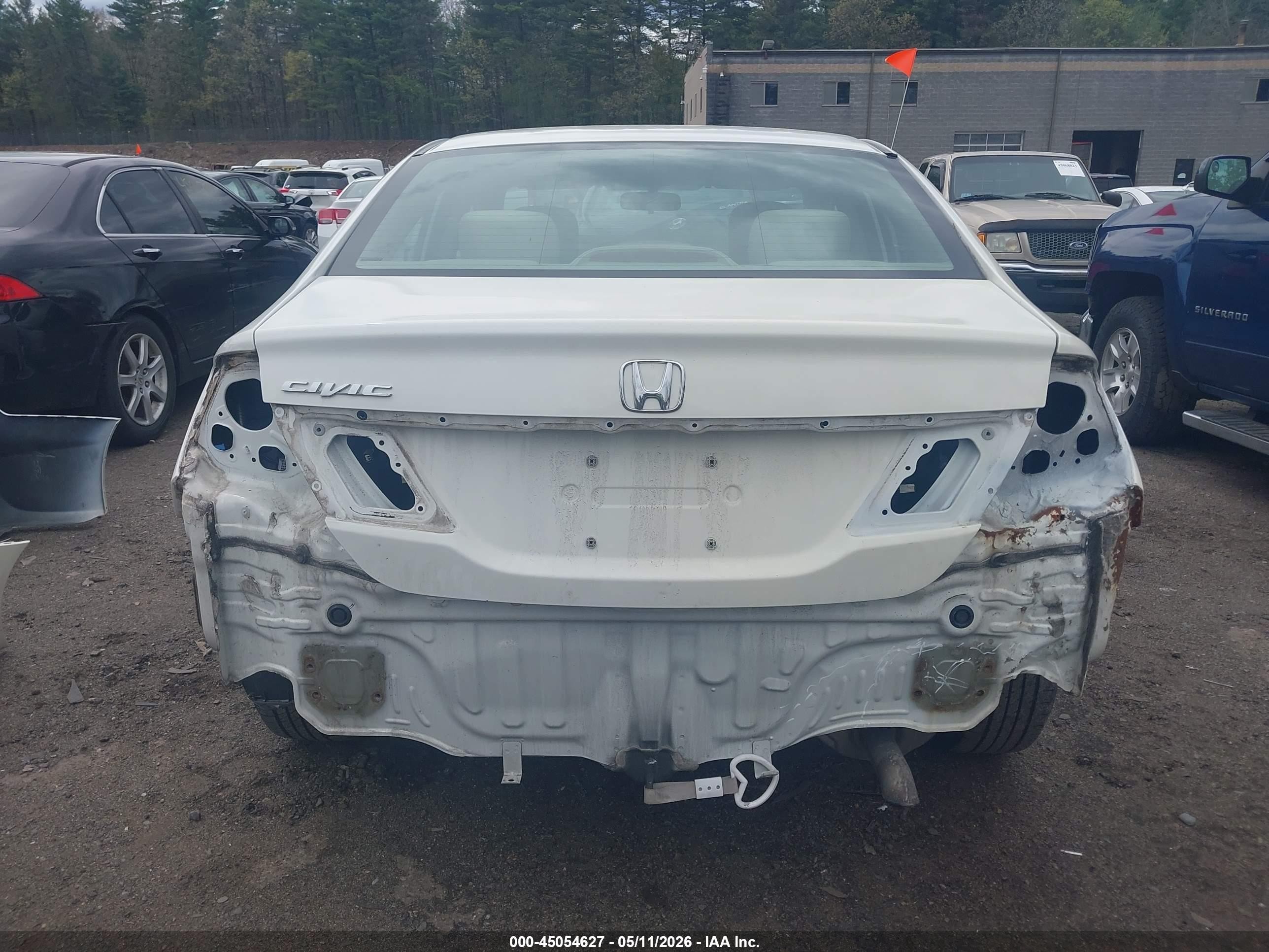 2013 Honda Civic Lx White vin: 2HGFB2F50DH501069