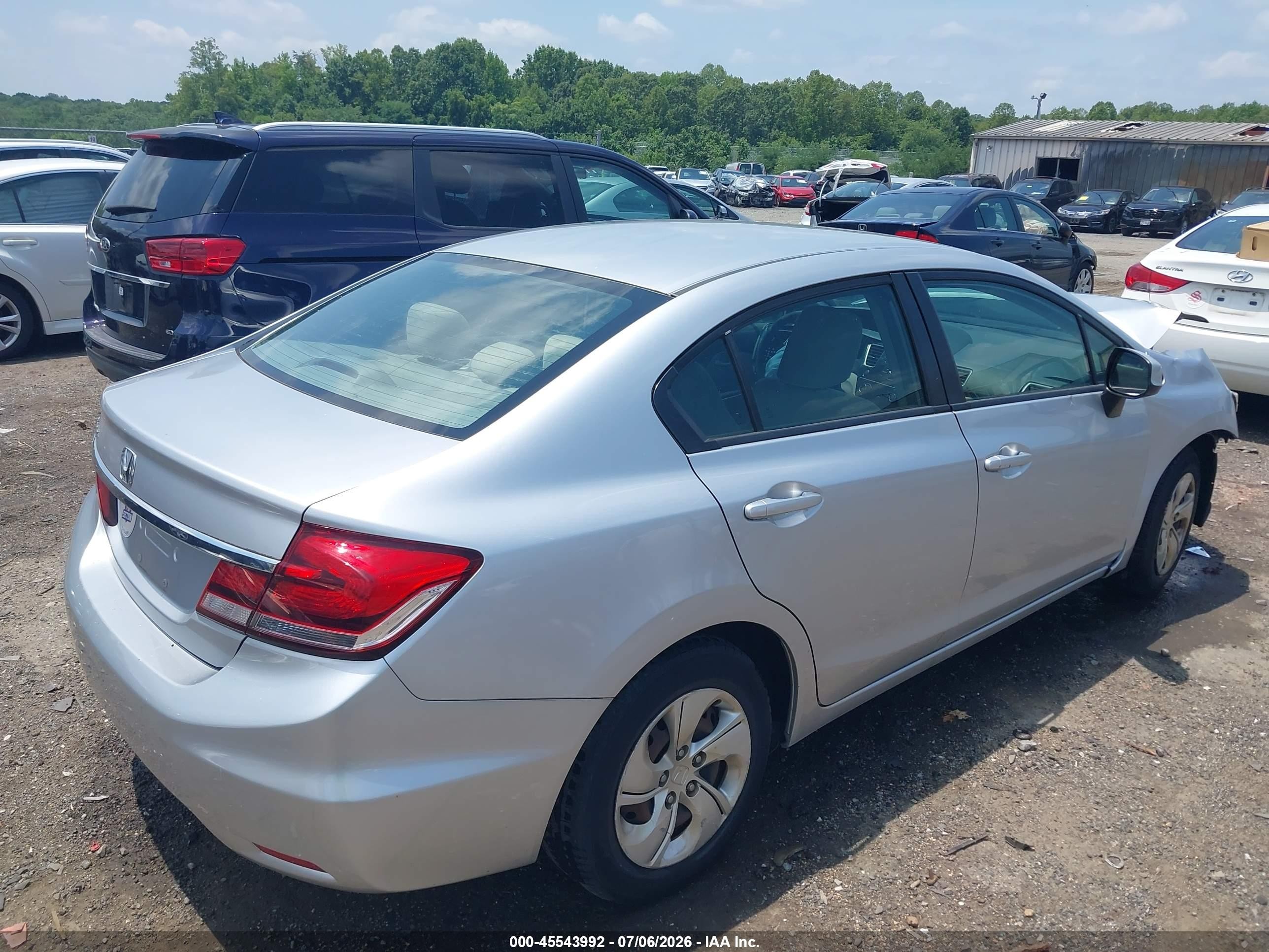 2013 Honda Civic Lx Silver vin: 2HGFB2F50DH503520