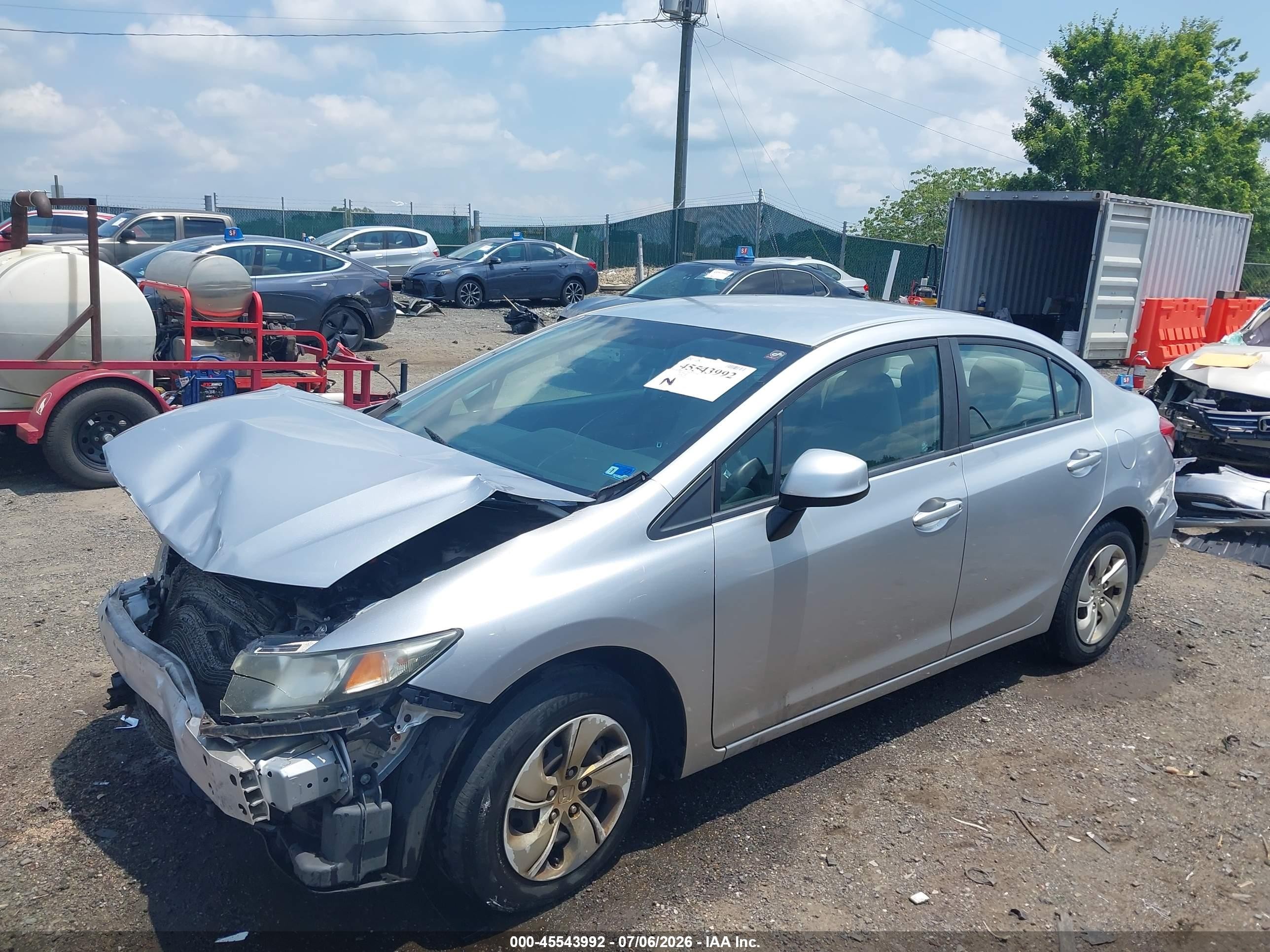 2013 Honda Civic Lx Silver vin: 2HGFB2F50DH503520