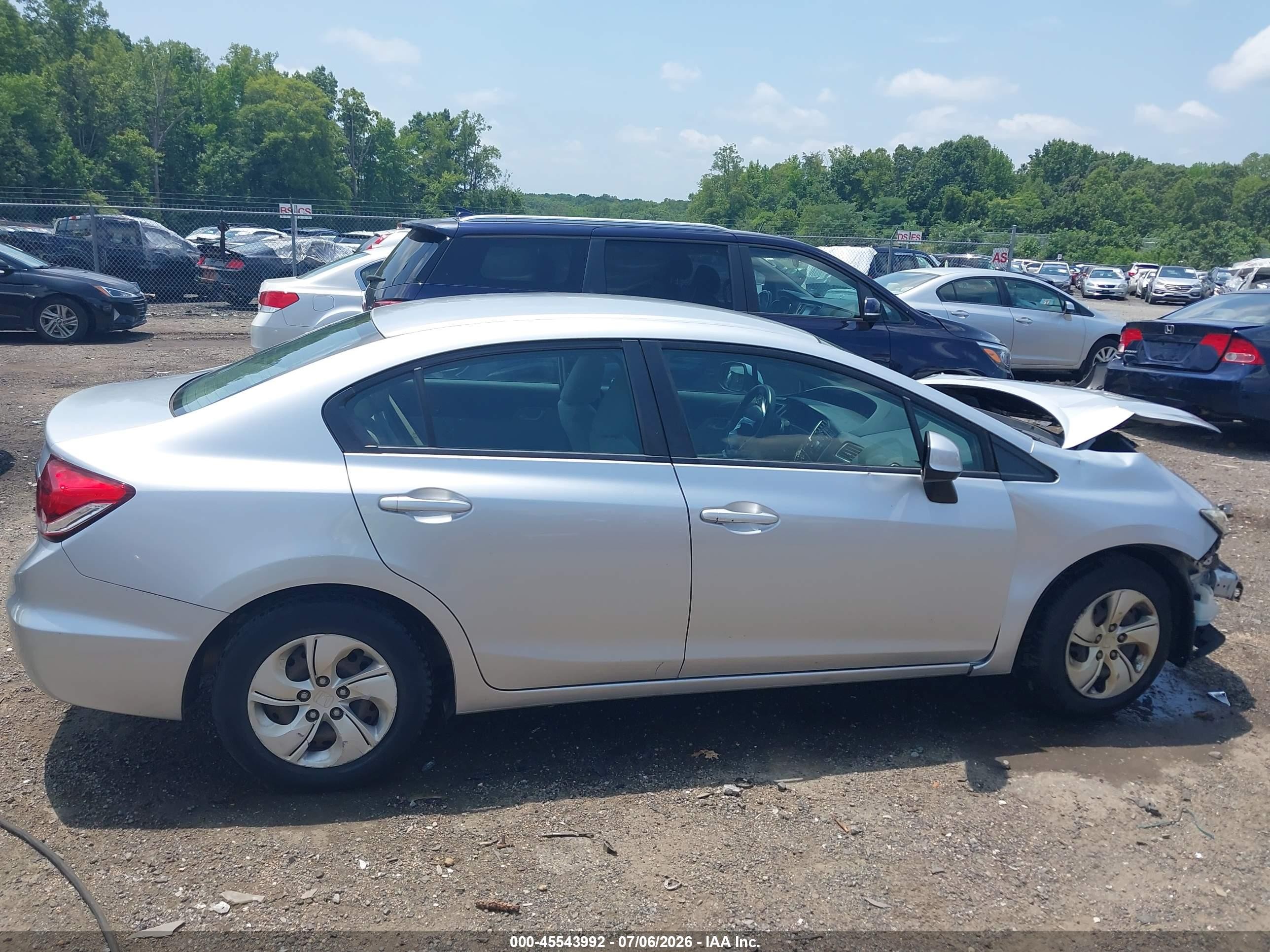 2013 Honda Civic Lx Silver vin: 2HGFB2F50DH503520