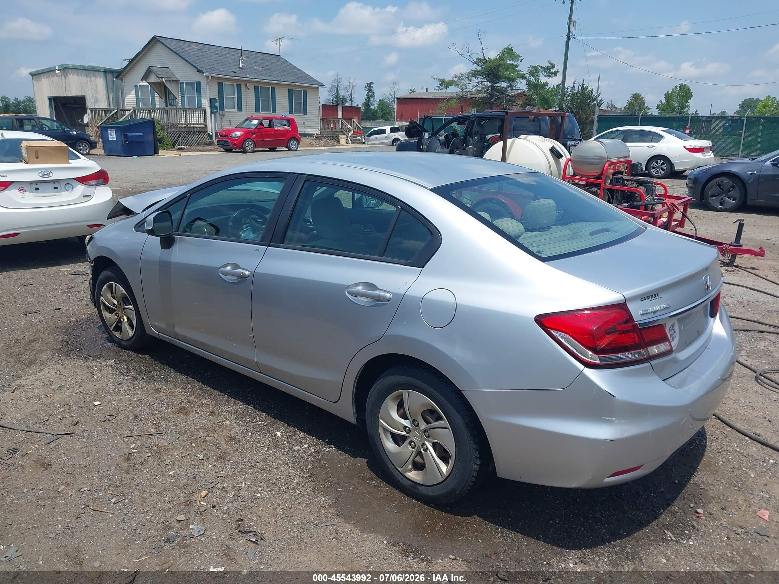 2013 Honda Civic Lx Silver vin: 2HGFB2F50DH503520