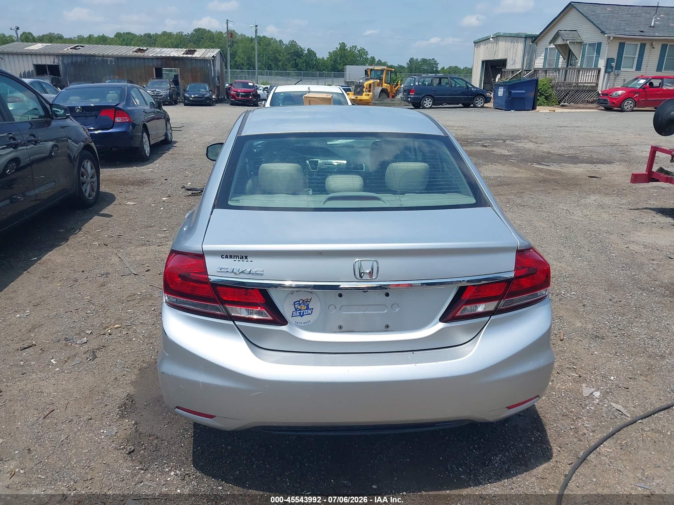 2013 Honda Civic Lx Silver vin: 2HGFB2F50DH503520