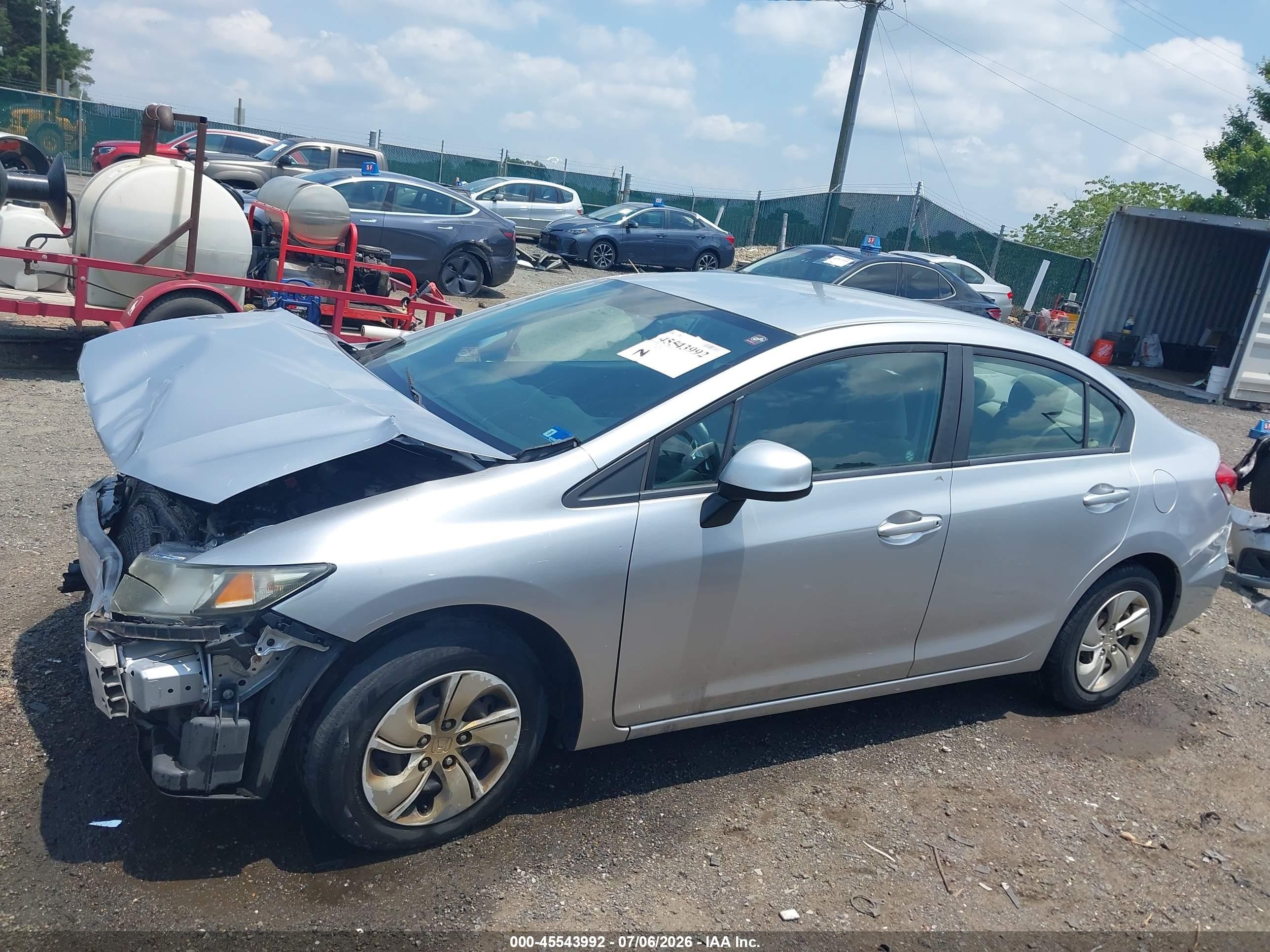 2013 Honda Civic Lx Silver vin: 2HGFB2F50DH503520