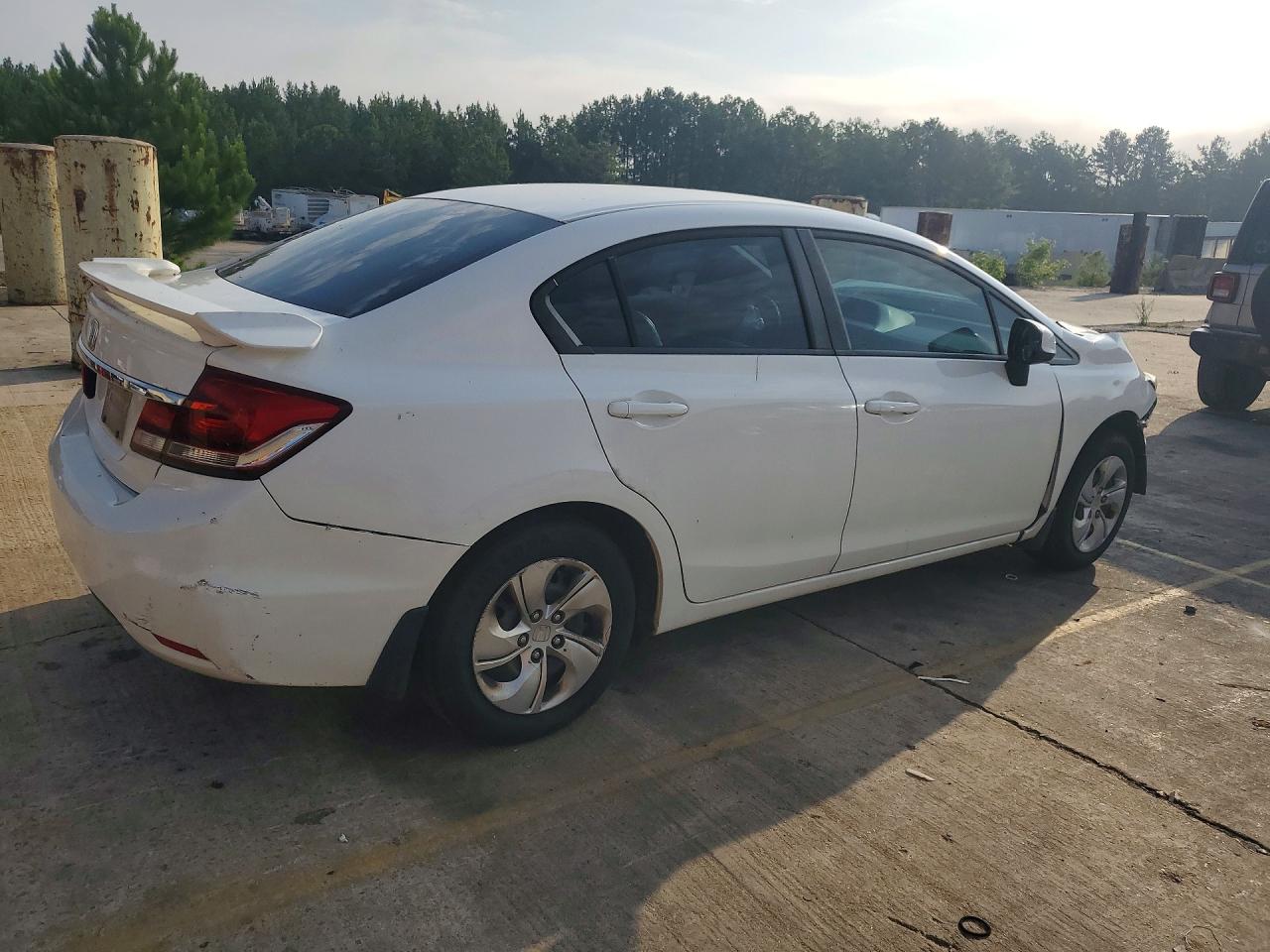 2013 Honda Civic Lx White vin: 2HGFB2F50DH505218
