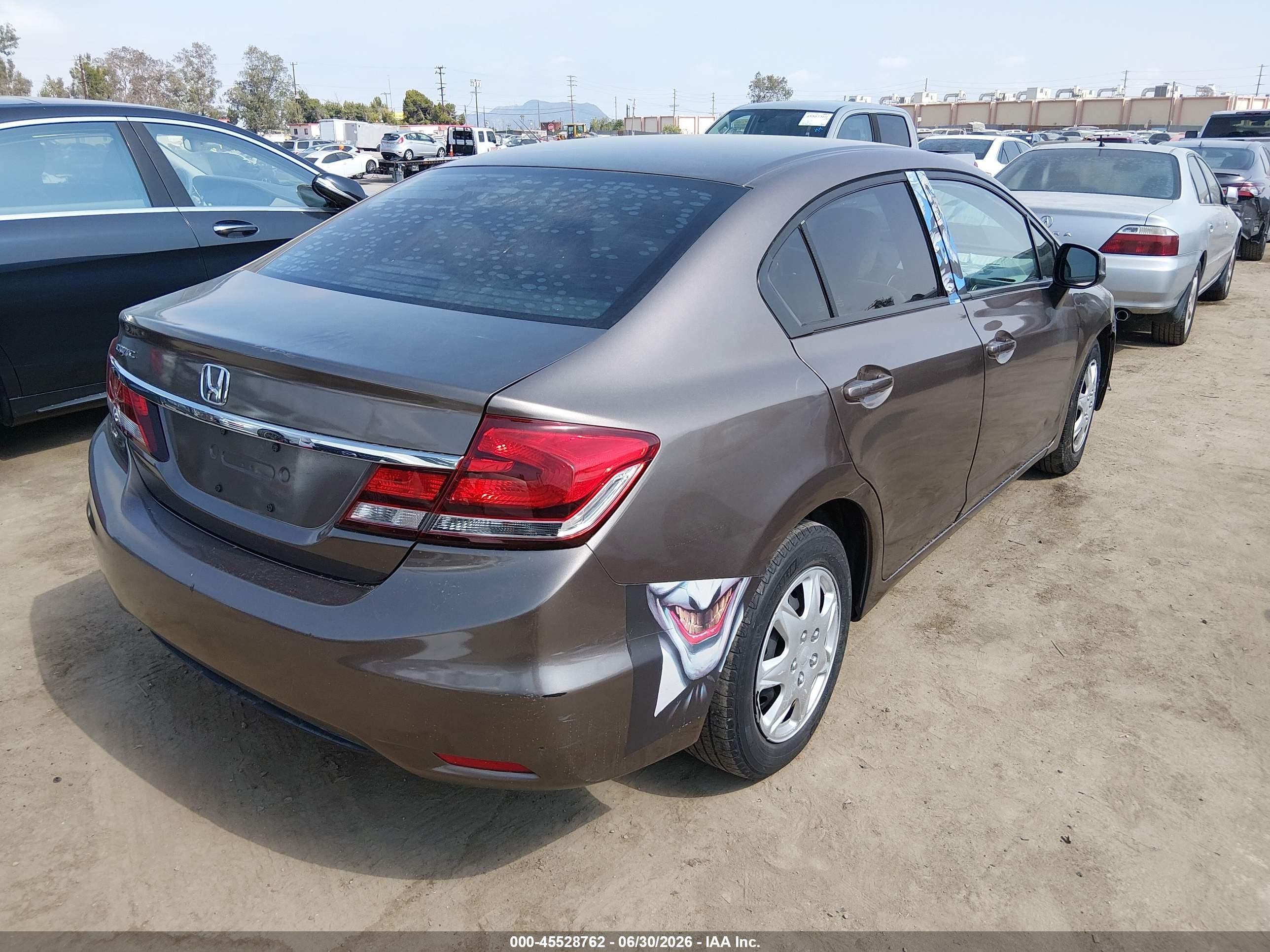 2013 Honda Civic Lx Серый vin: 2HGFB2F50DH506157