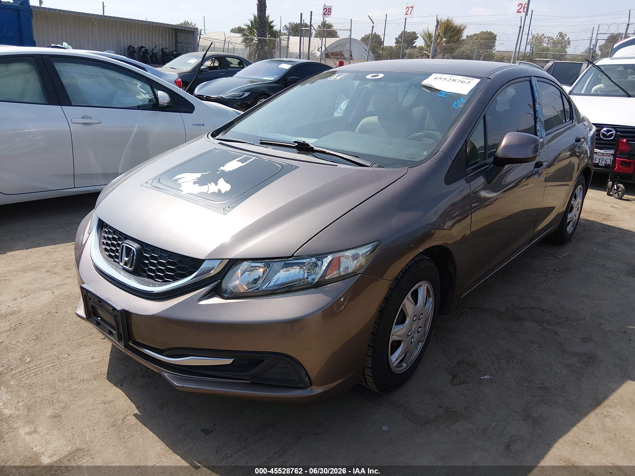 2013 Honda Civic Lx Серый vin: 2HGFB2F50DH506157