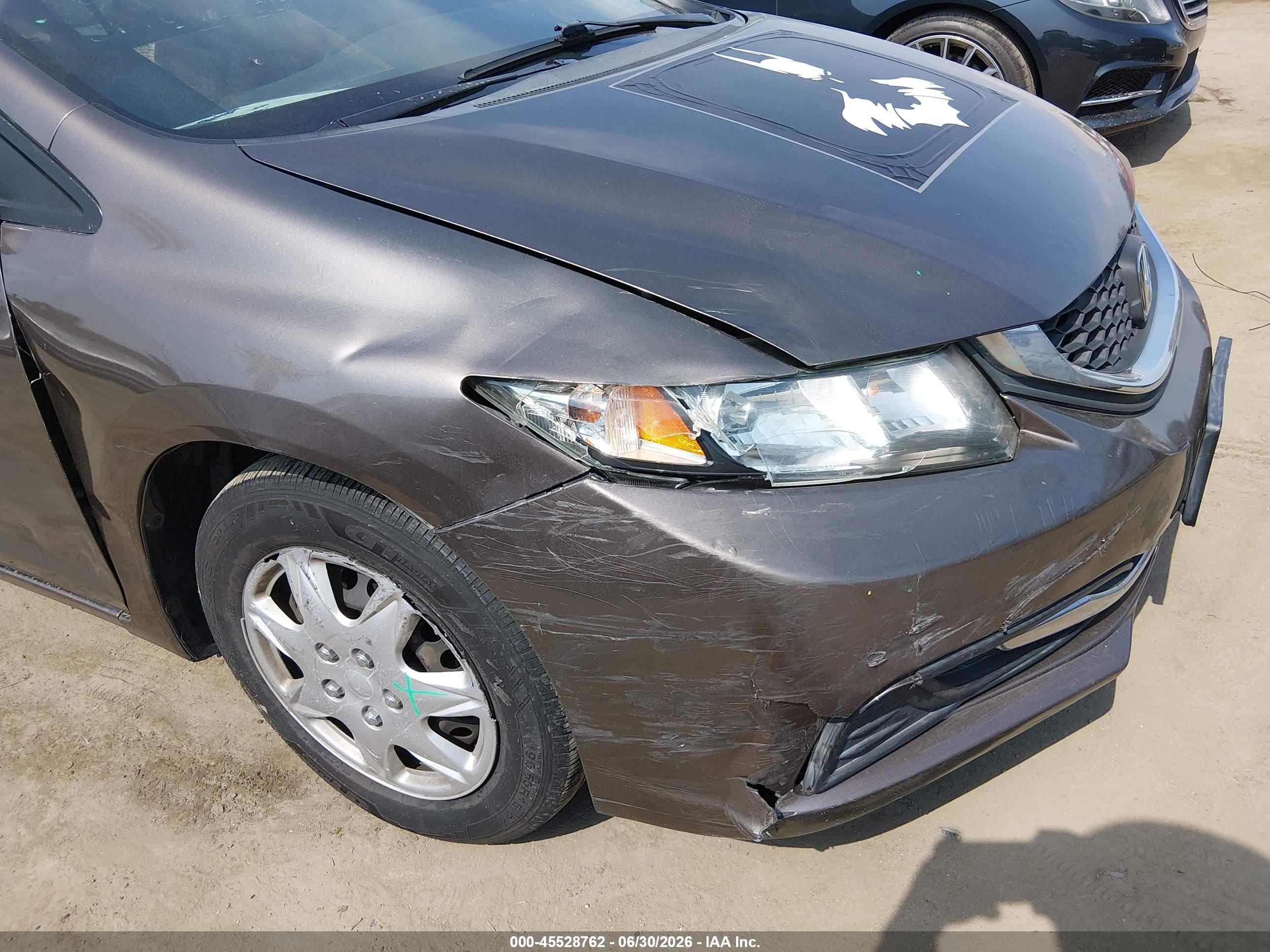 2013 Honda Civic Lx Серый vin: 2HGFB2F50DH506157