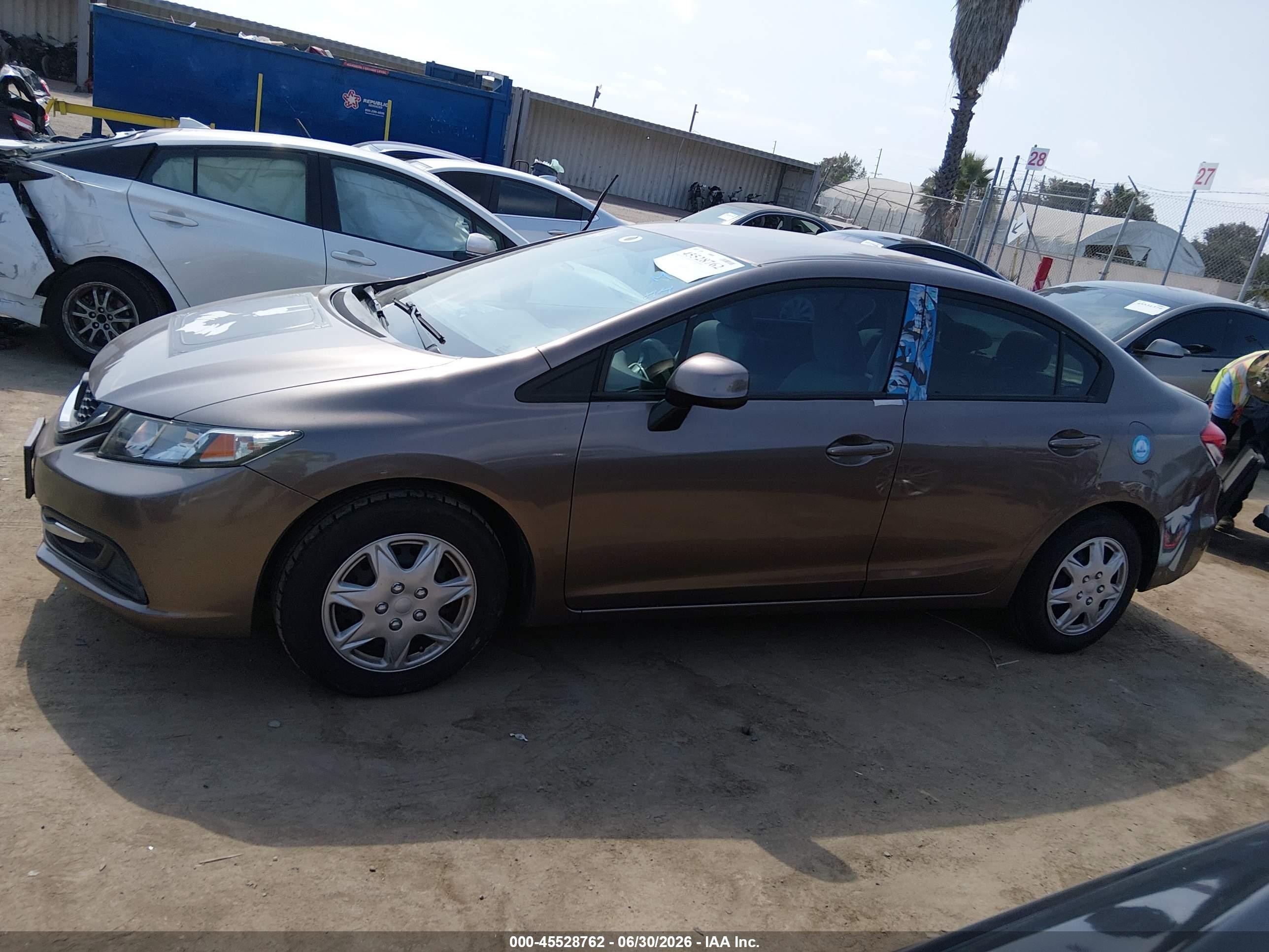 2013 Honda Civic Lx Серый vin: 2HGFB2F50DH506157