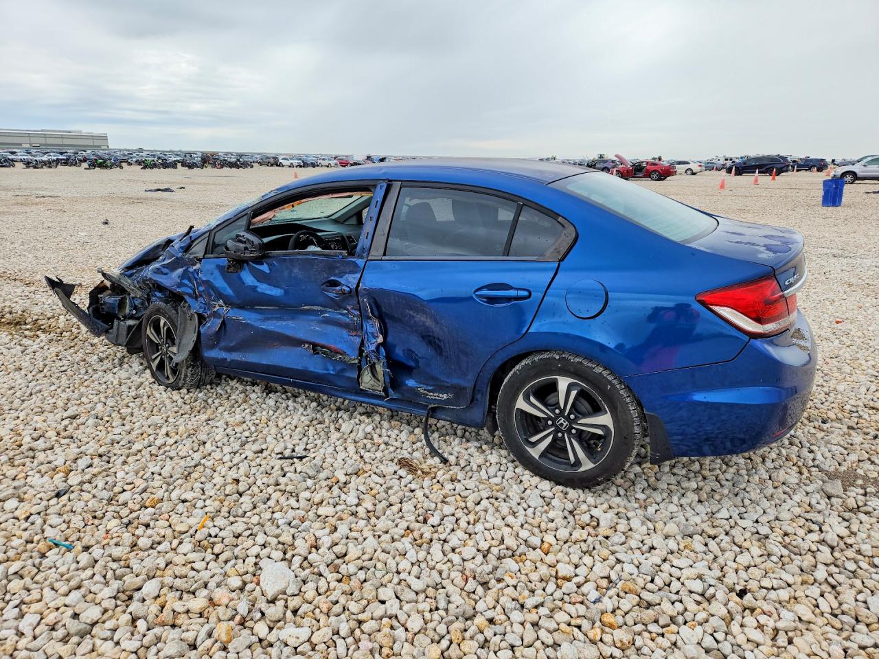 2013 Honda Civic Lx Blue vin: 2HGFB2F50DH512847