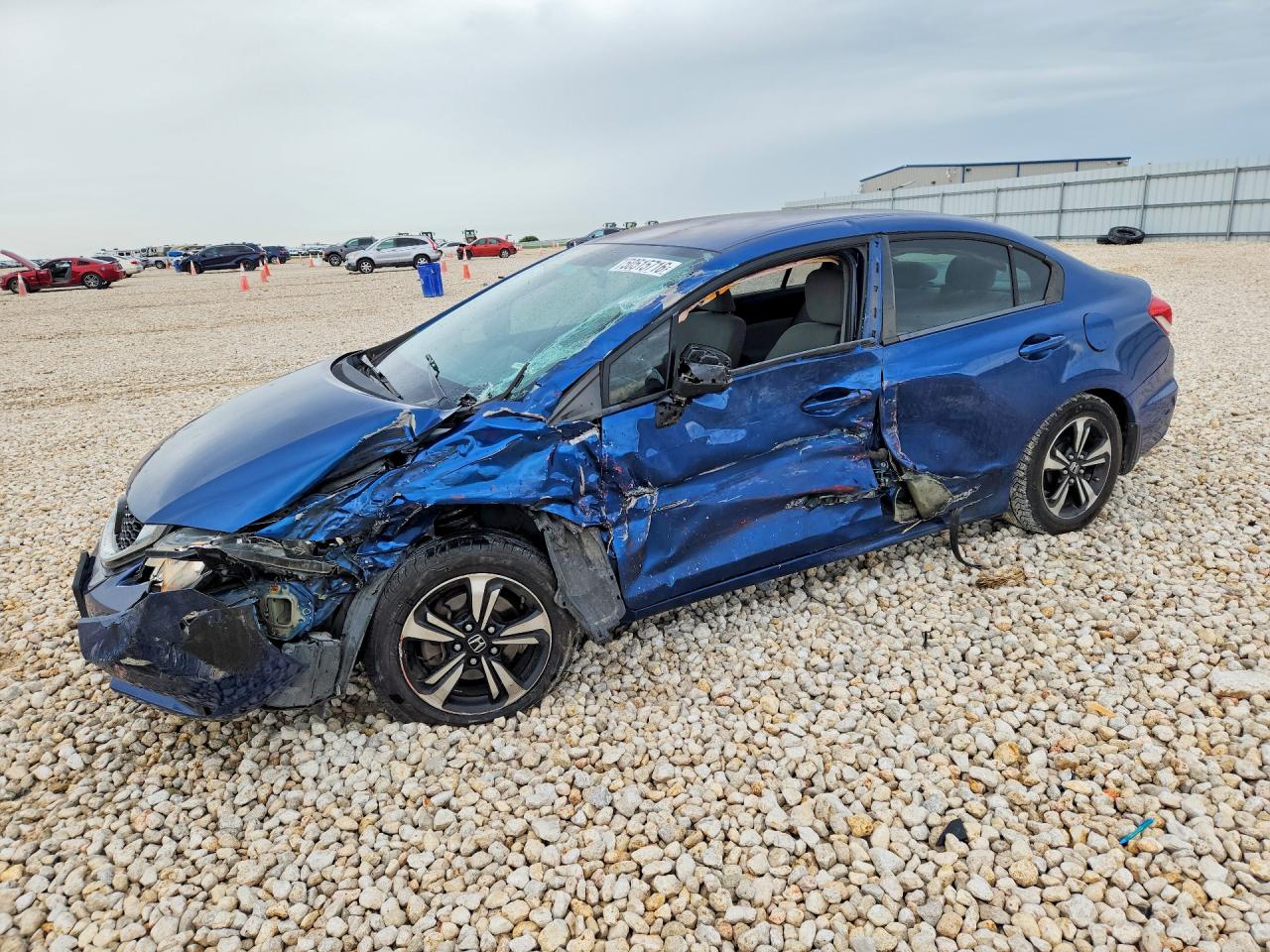 2013 Honda Civic Lx Blue vin: 2HGFB2F50DH512847
