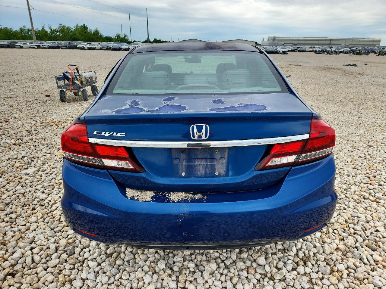 2013 Honda Civic Lx Blue vin: 2HGFB2F50DH512847