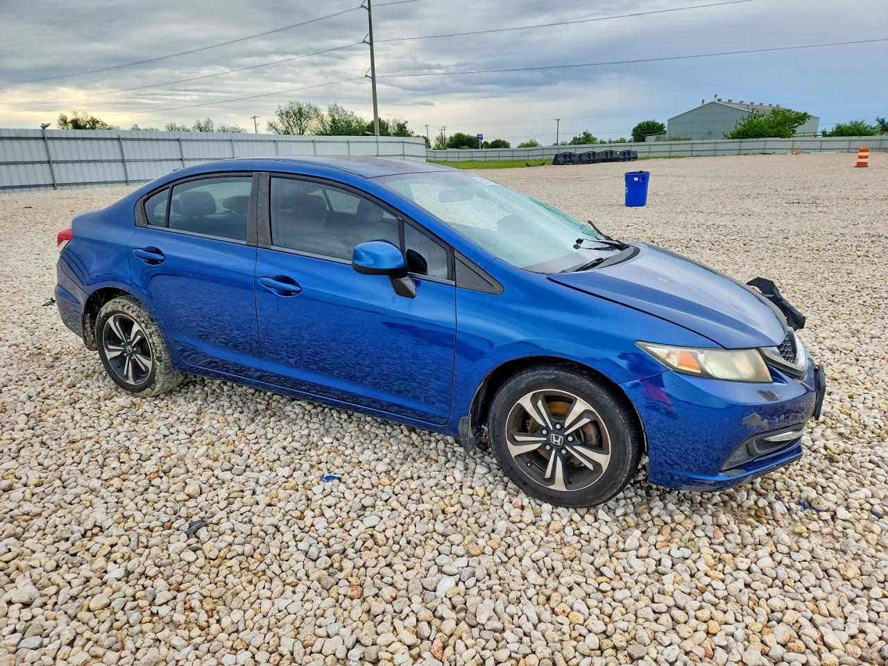 2013 Honda Civic Lx Blue vin: 2HGFB2F50DH512847