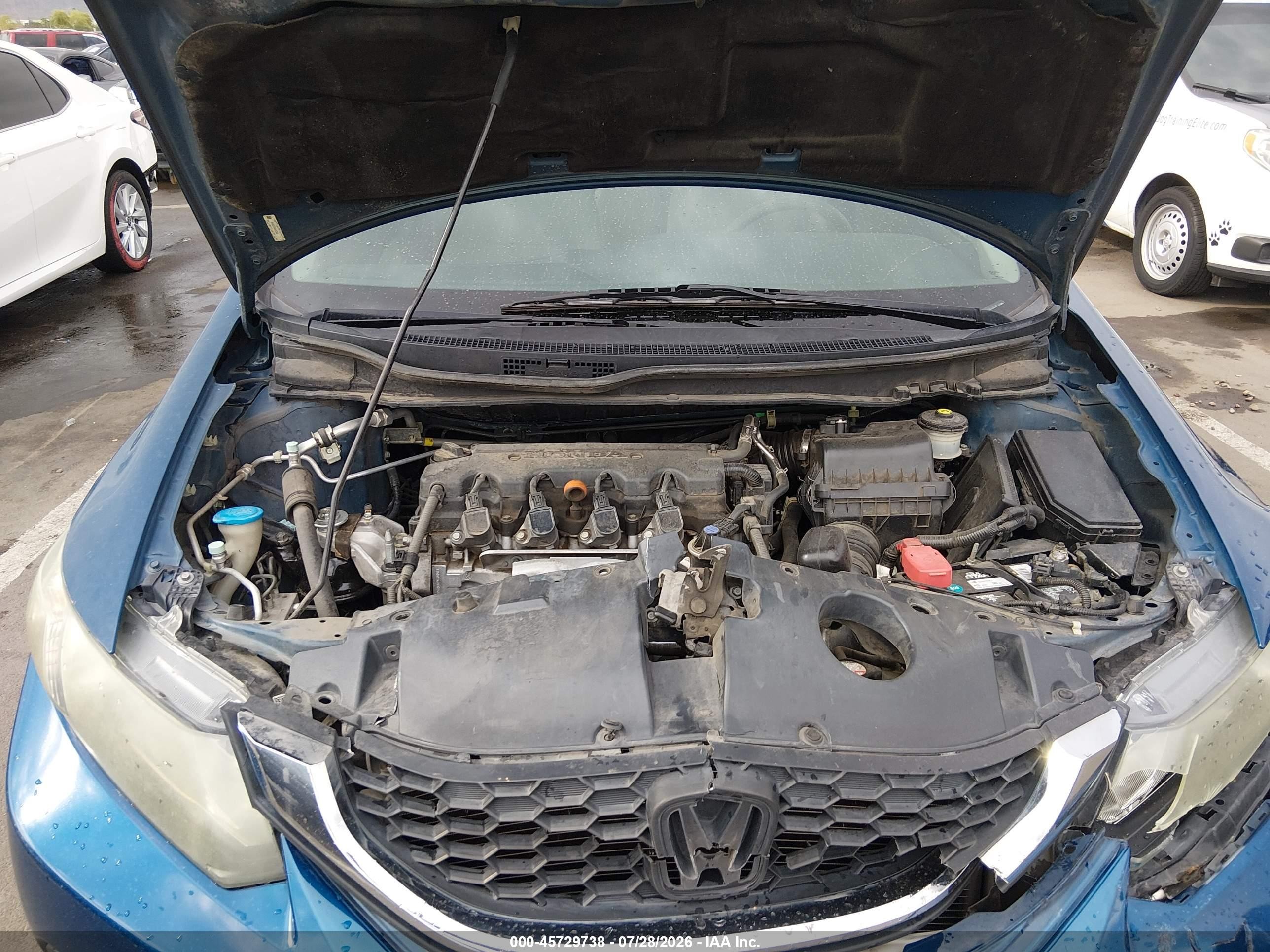 2013 Honda Civic Lx Blue vin: 2HGFB2F50DH512850