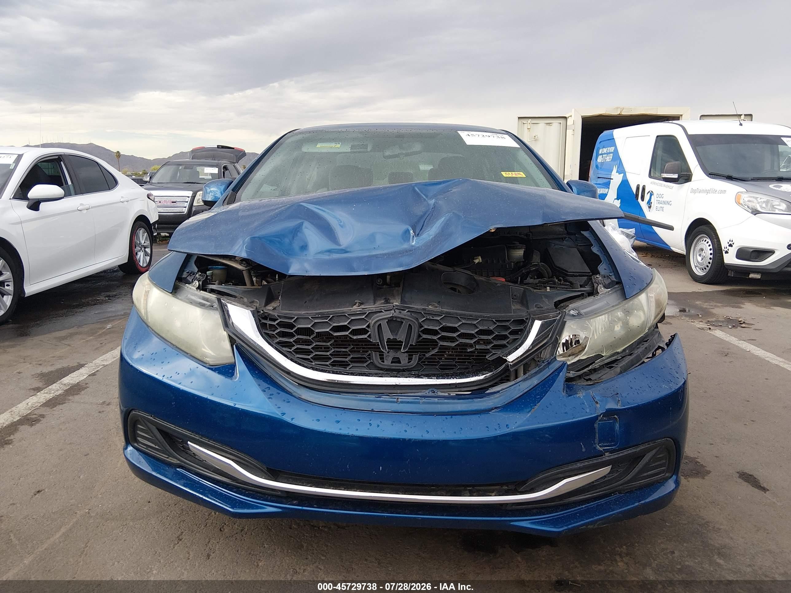 2013 Honda Civic Lx Blue vin: 2HGFB2F50DH512850