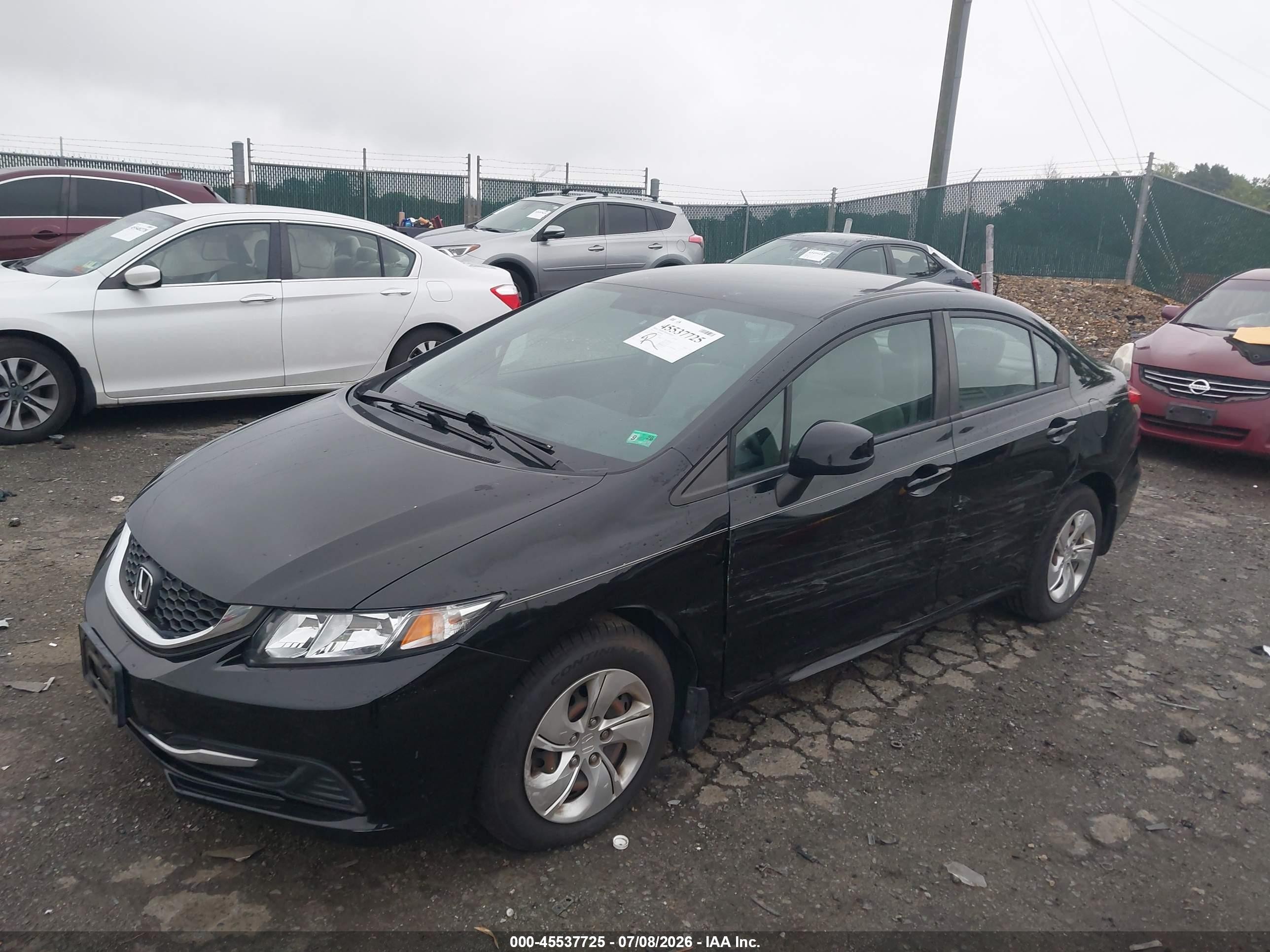 2013 Honda Civic Lx Black vin: 2HGFB2F50DH513836